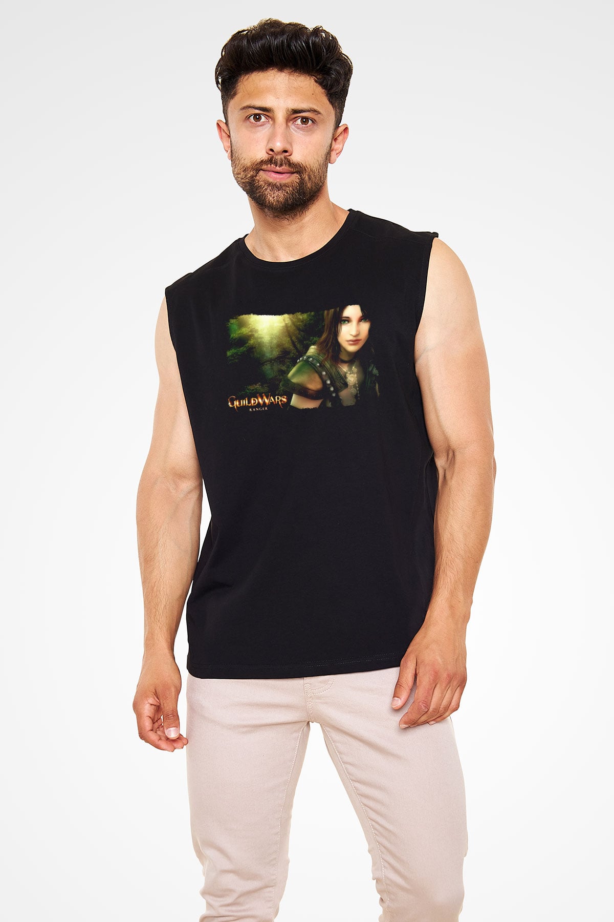 Guild Wars Siyah Unisex Kolsuz Tişört