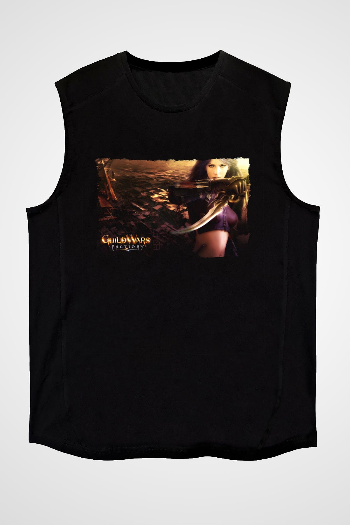 Guild Wars Siyah Unisex Kolsuz Tişört