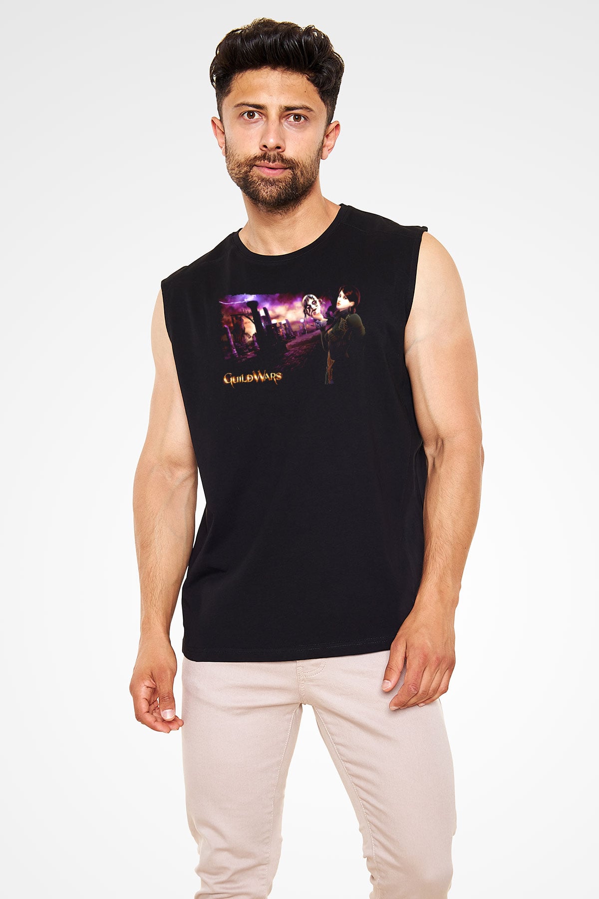 Guild Wars Siyah Unisex Kolsuz Tişört