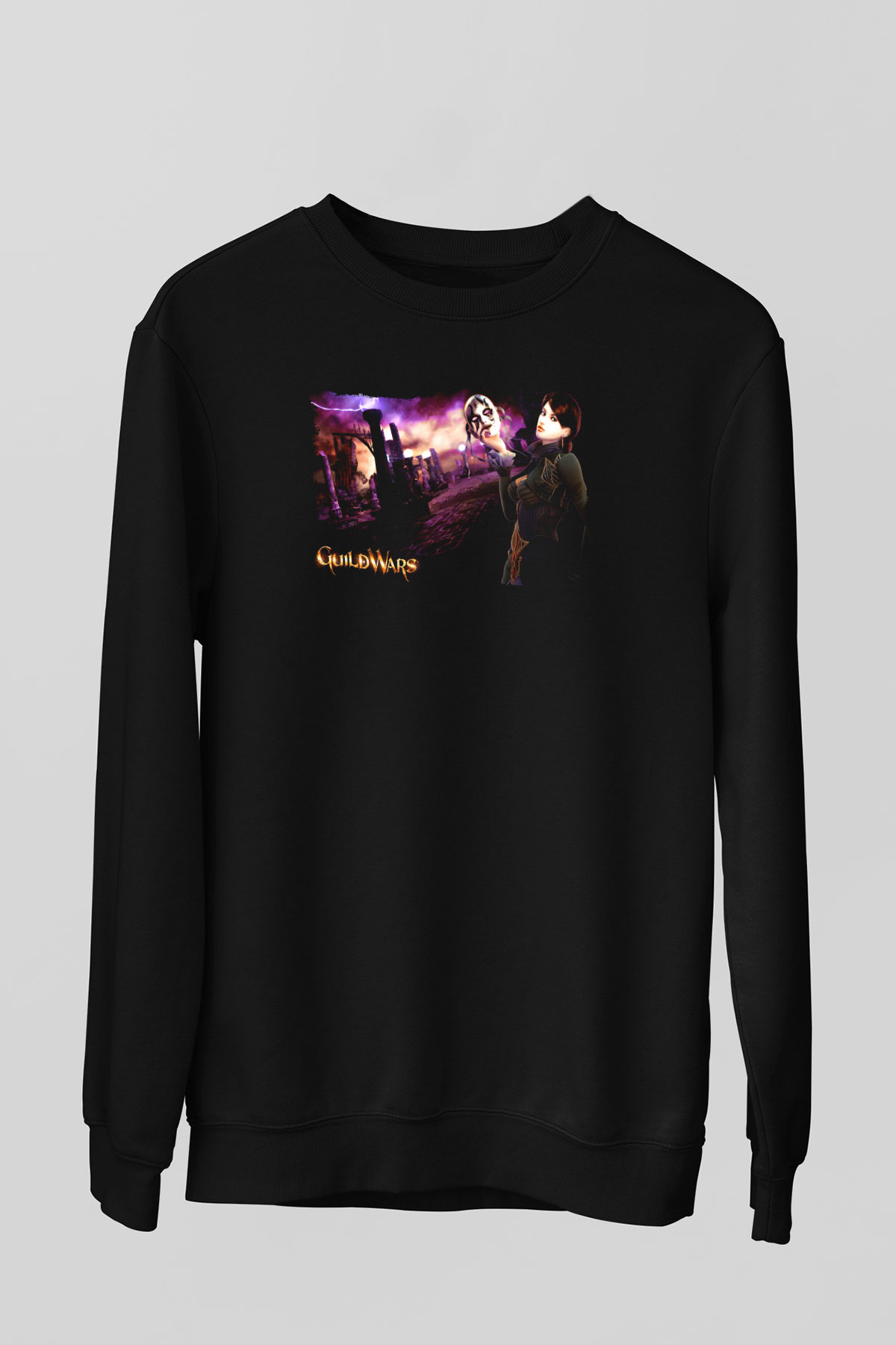 Guild Wars Siyah Unisex Sweatshirt