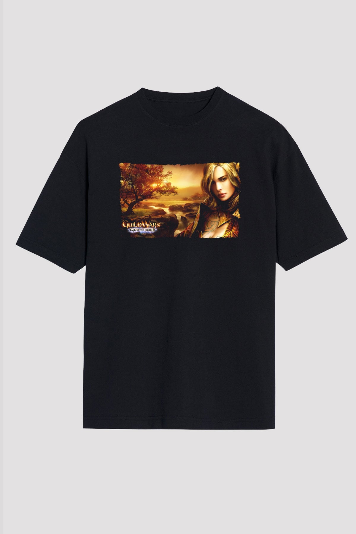 Guild Wars Siyah Oversize Tişört Oversize T-shirt