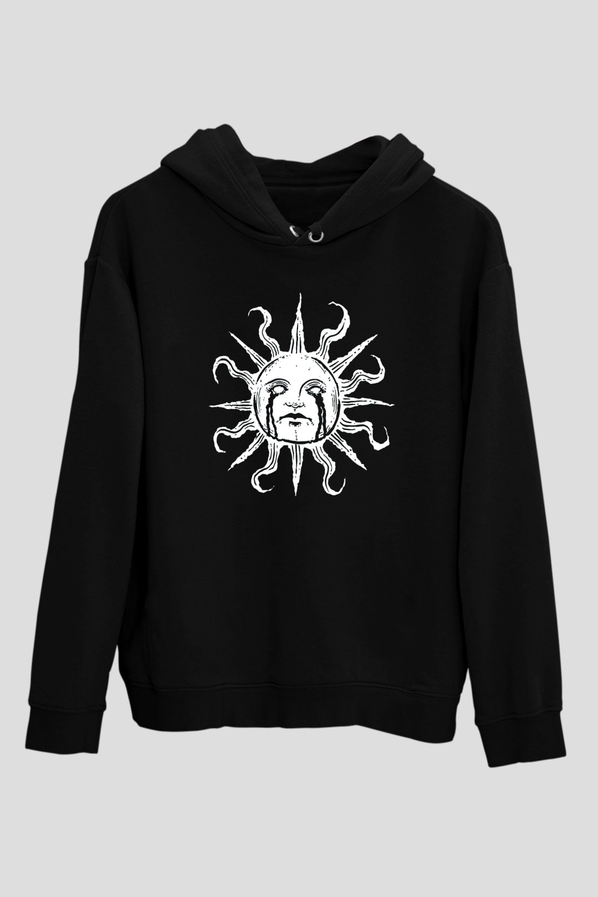 Güneş Siyah Unisex Hoodie