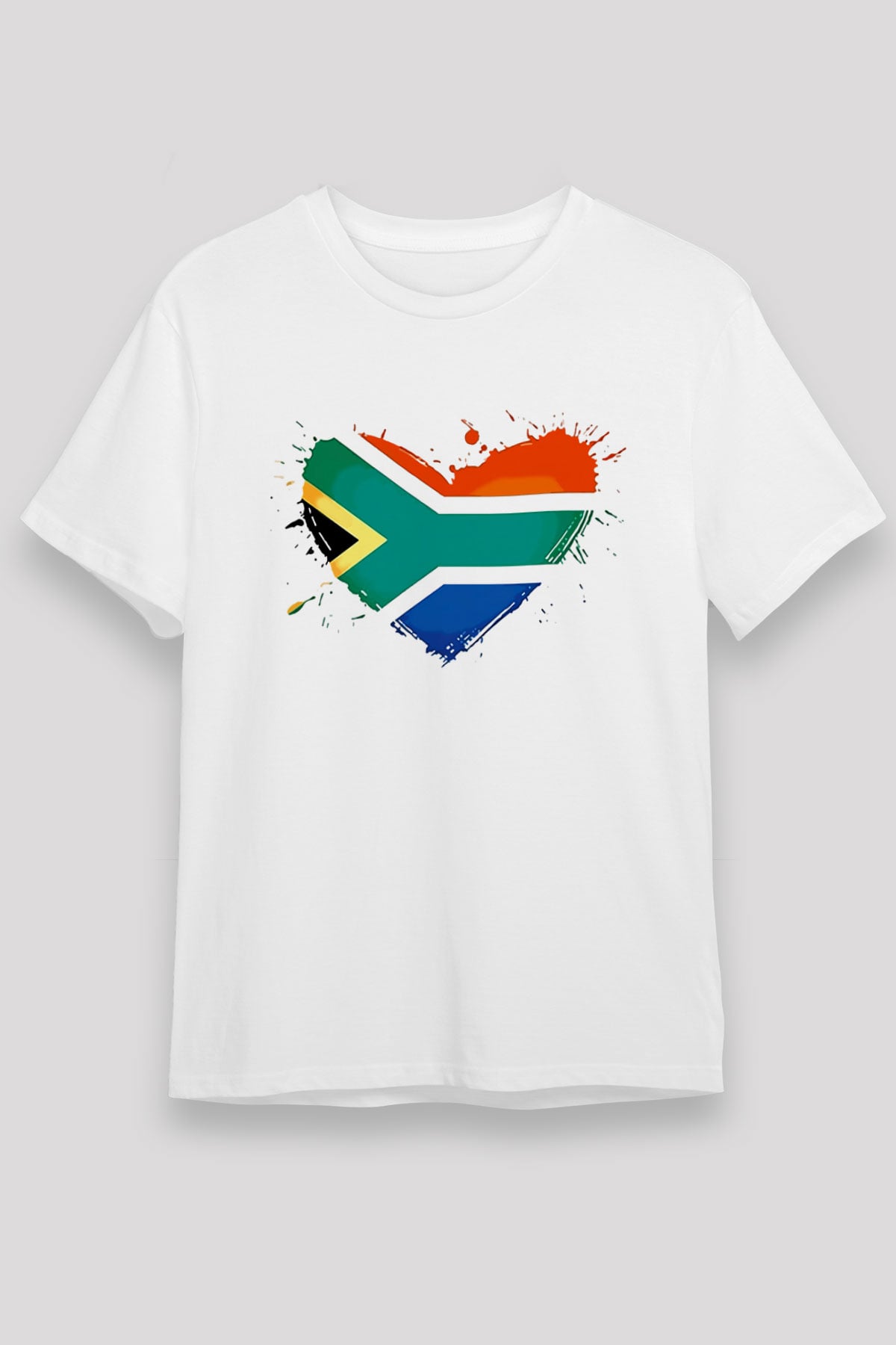 Güney Afrika Cumhuriyeti Beyaz Unisex Tişört T-Shirt - TişörtFabrikası