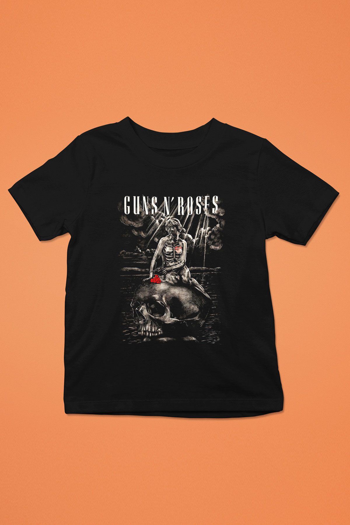 Guns N’ Roses Baskılı Siyah Unisex Çocuk Tişört