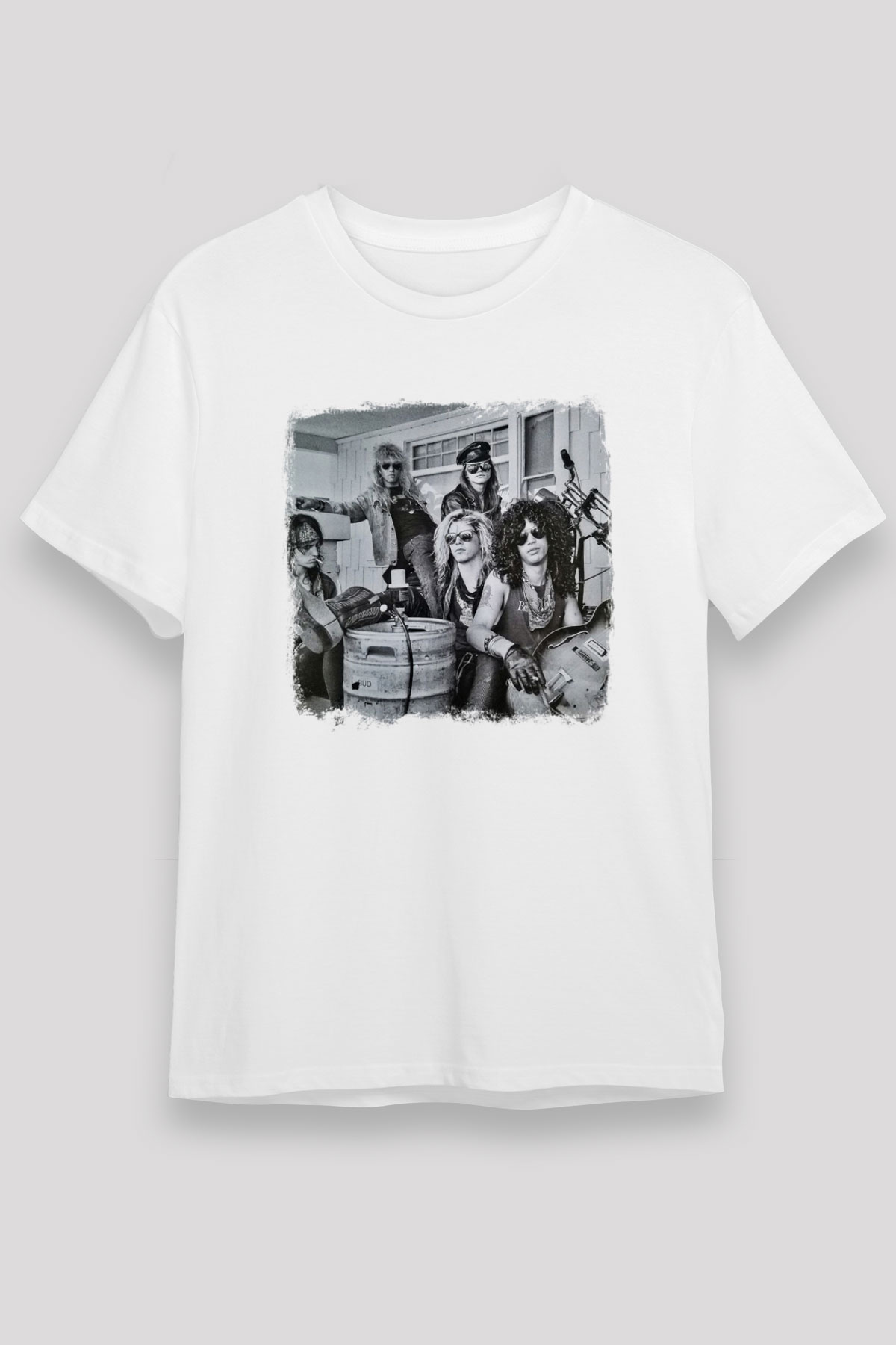 Guns N Roses Baskılı Unisex Beyaz Tişört