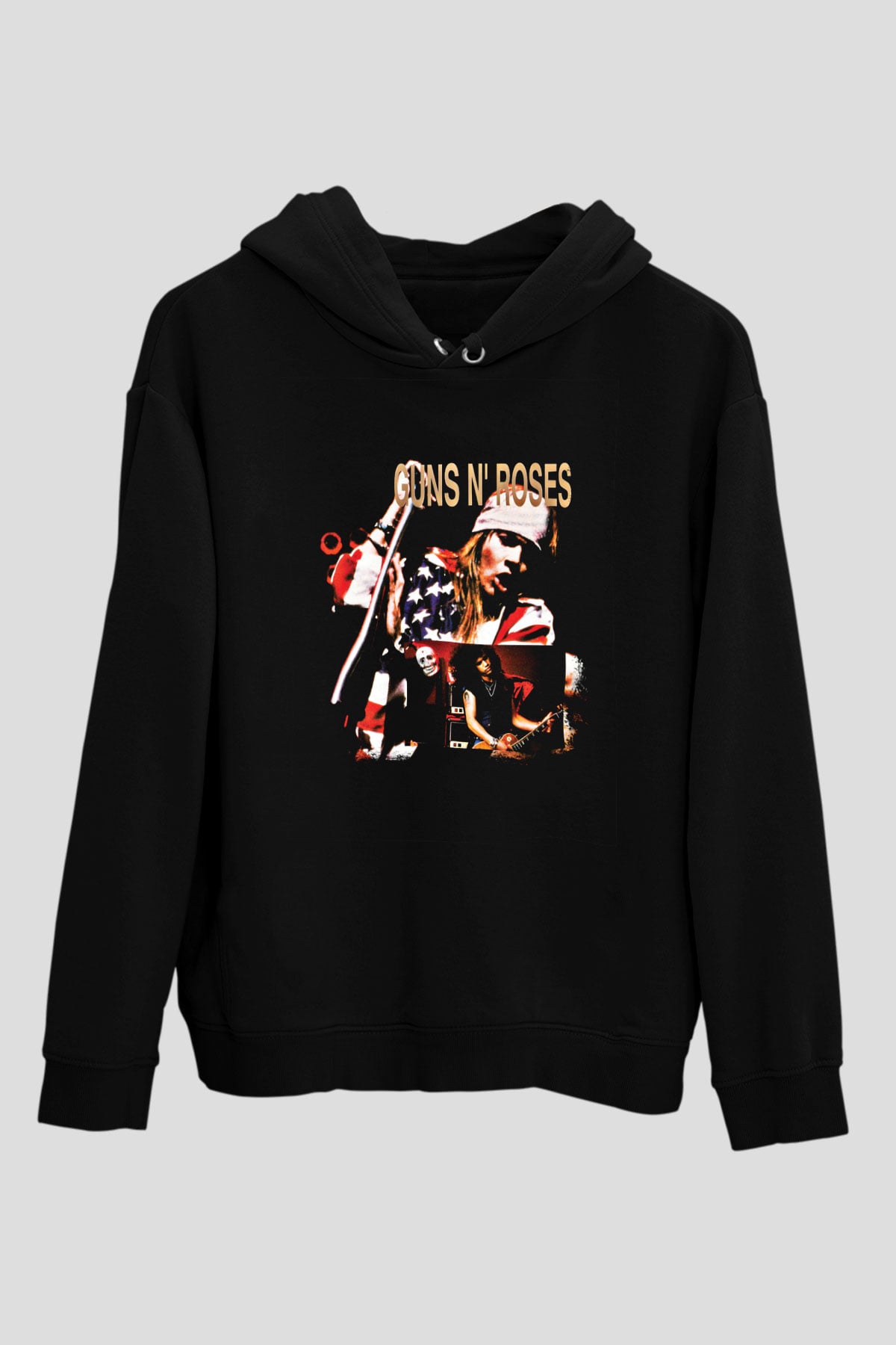 Guns N Roses Baskılı Unisex Siyah Hoodie