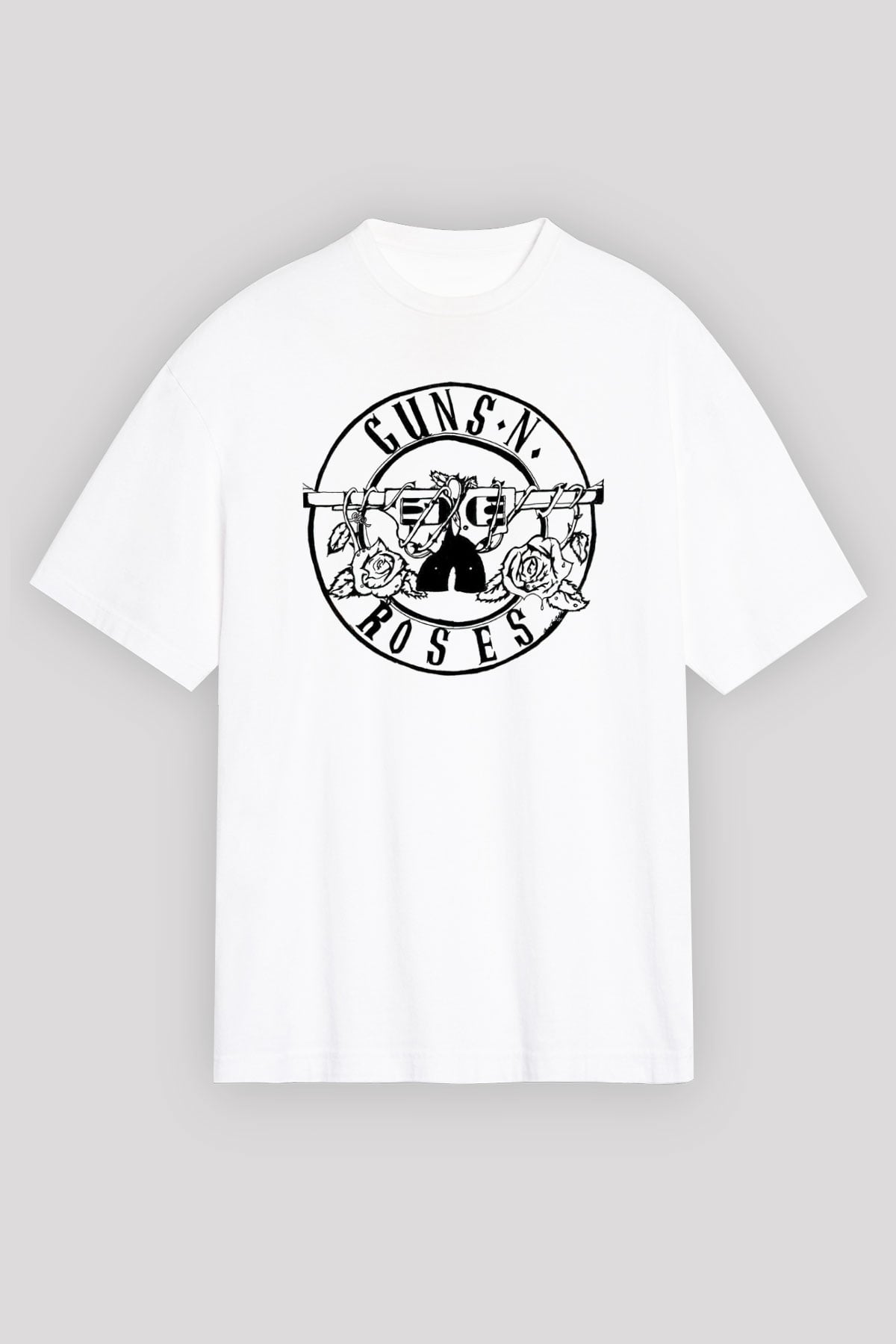 Guns N’ Roses Beyaz Unisex Oversize Tişört T-Shirt