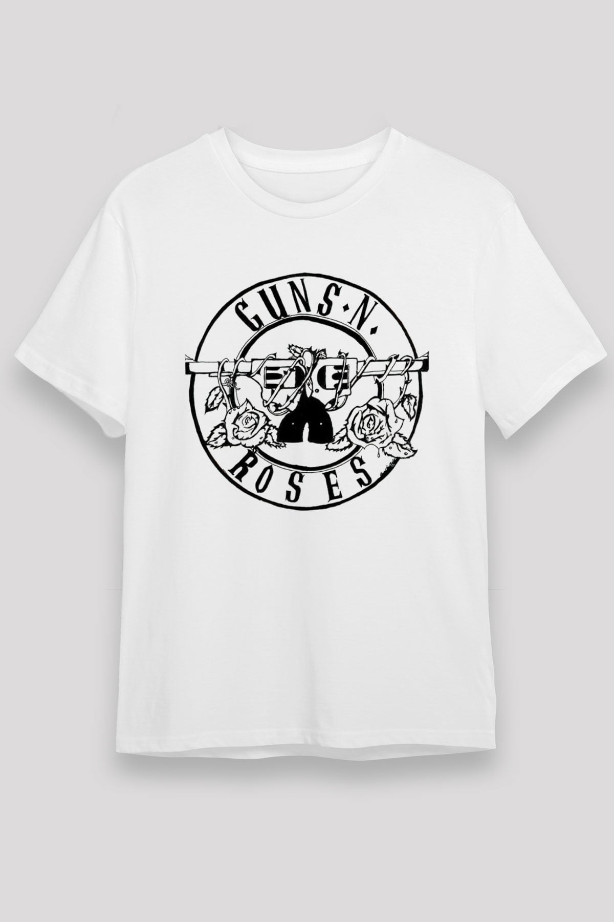 Guns N’ Roses Beyaz Unisex Tişört T-Shirt - TişörtFabrikası
