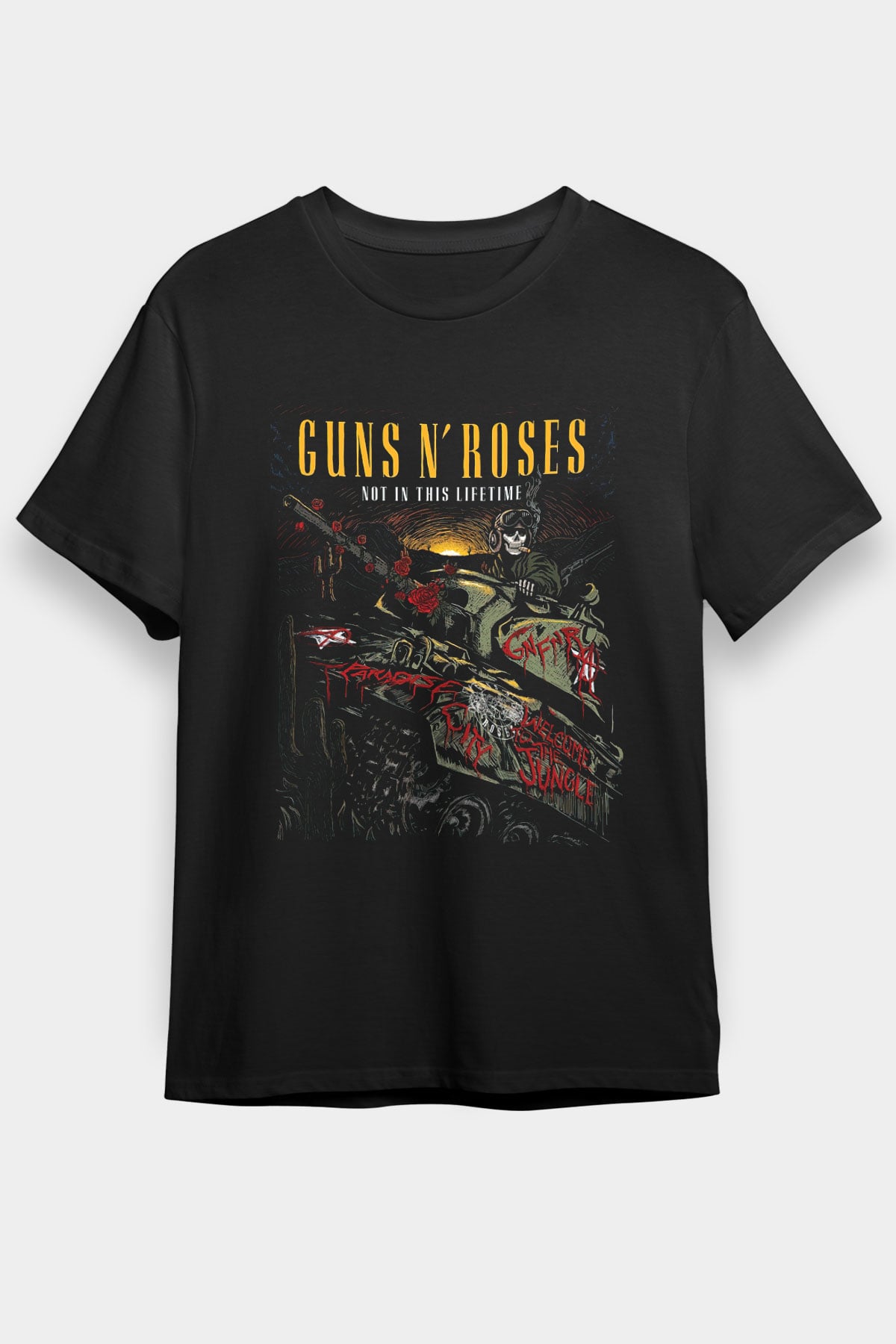 Guns N’ Roses Siyah Unisex Tişört T-Shirt - TişörtFabrikası