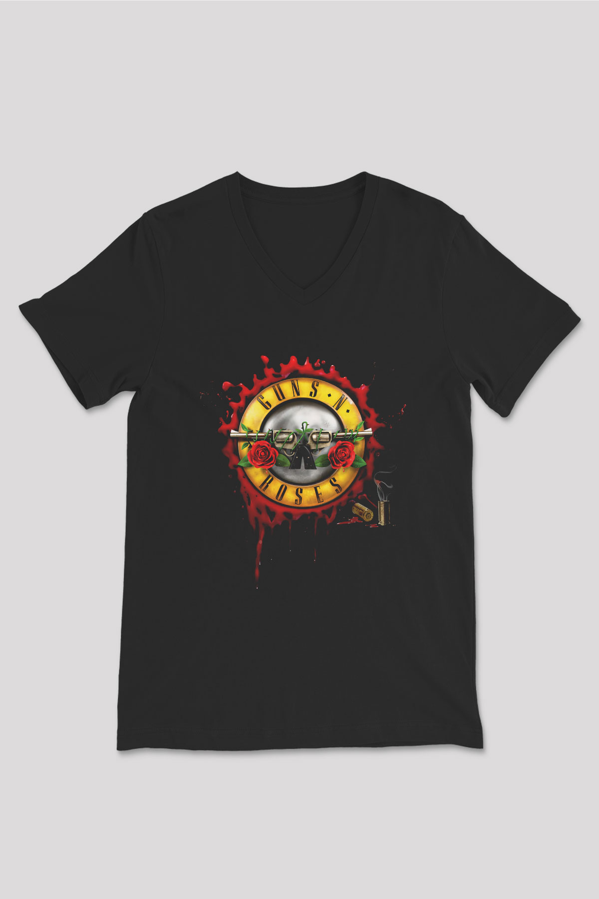 Guns N’ Roses Siyah Unisex V Yaka Tişört T-Shirt