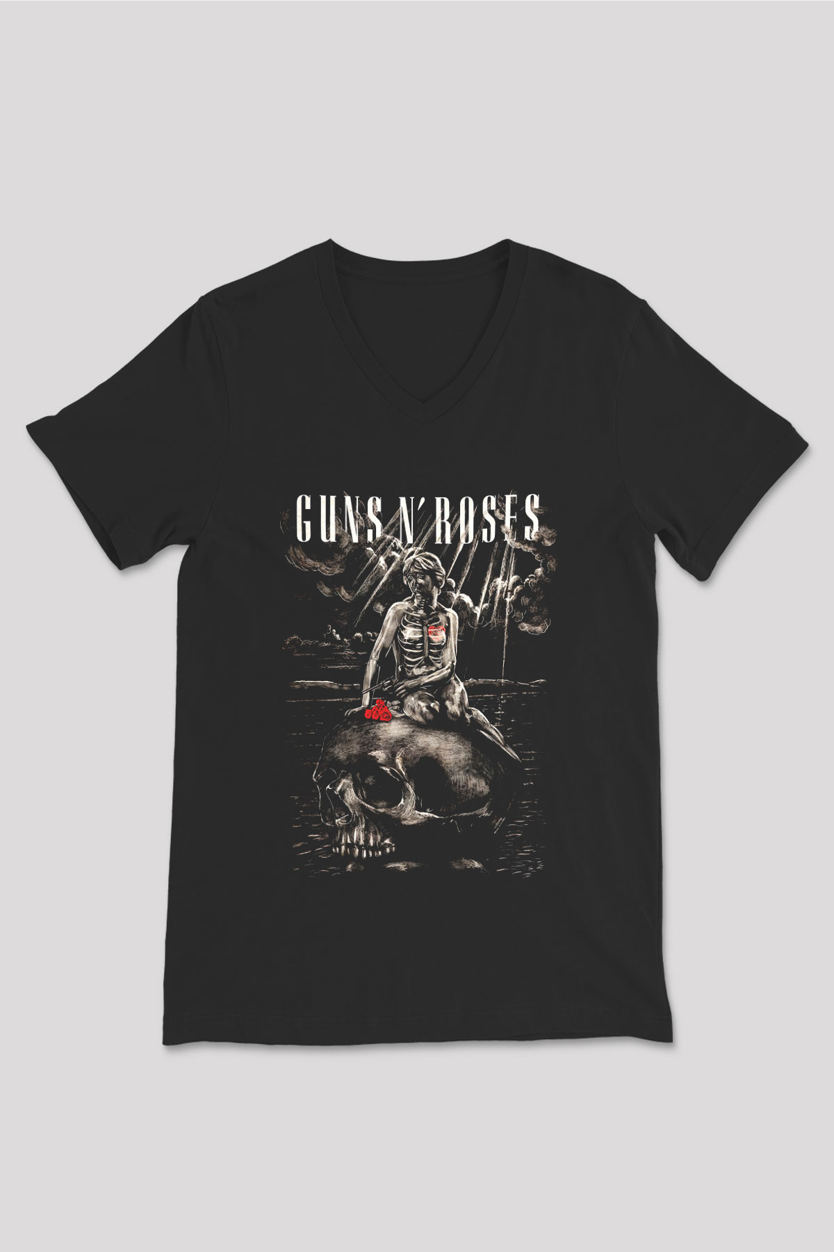 Guns N’ Roses Siyah Unisex V Yaka Tişört T-Shirt