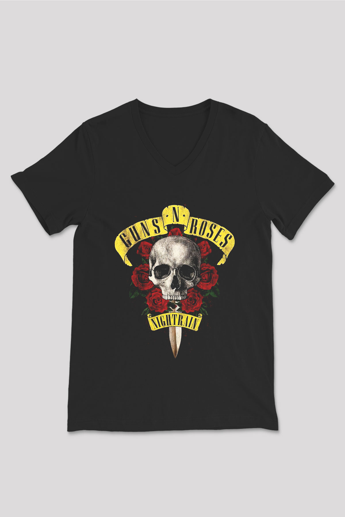 Guns N’ Roses Siyah Unisex V Yaka Tişört T-Shirt