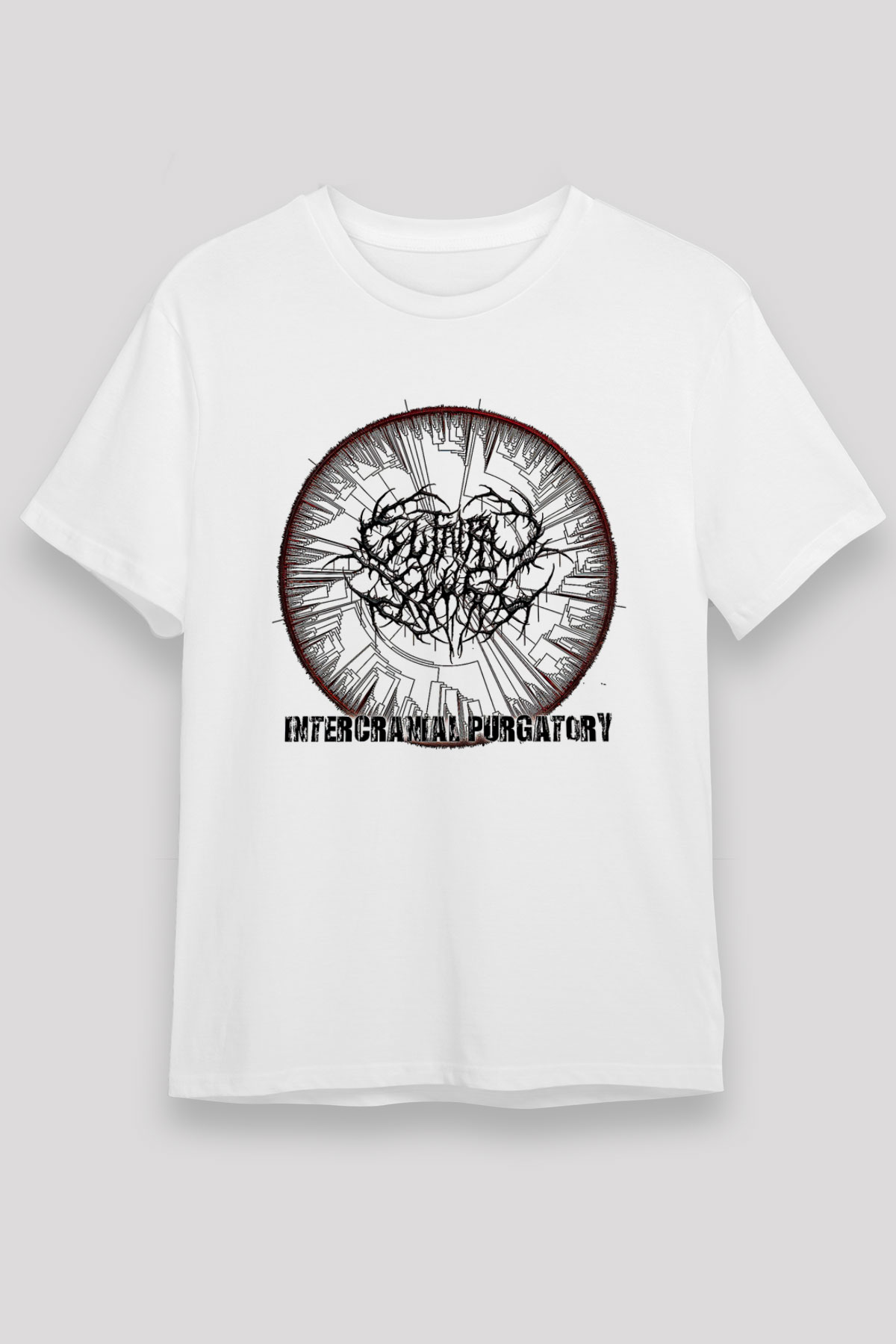 Guttural Slug Baskılı Unisex Beyaz Tişört - Tshirt