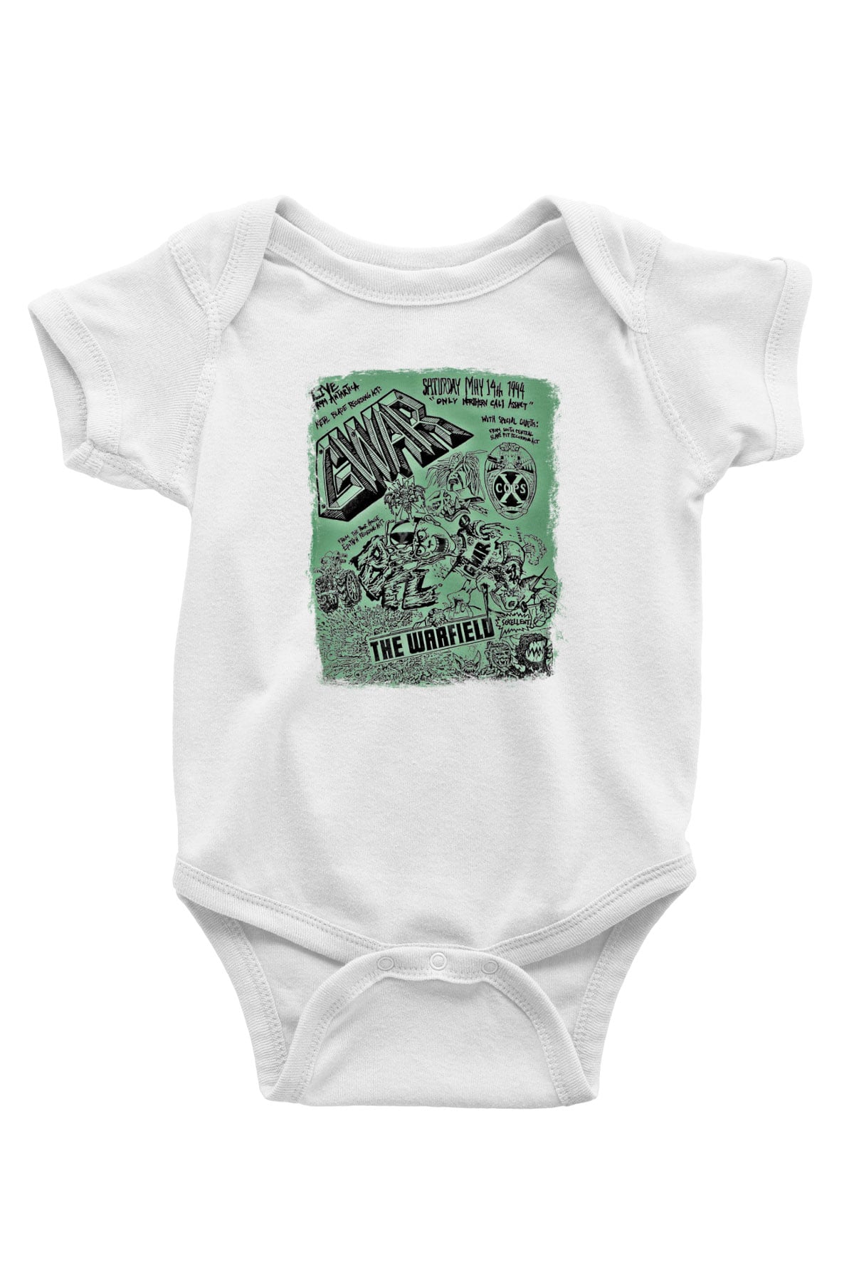 Gwar Baskılı Unisex Beyaz Bebek Body - Zıbın