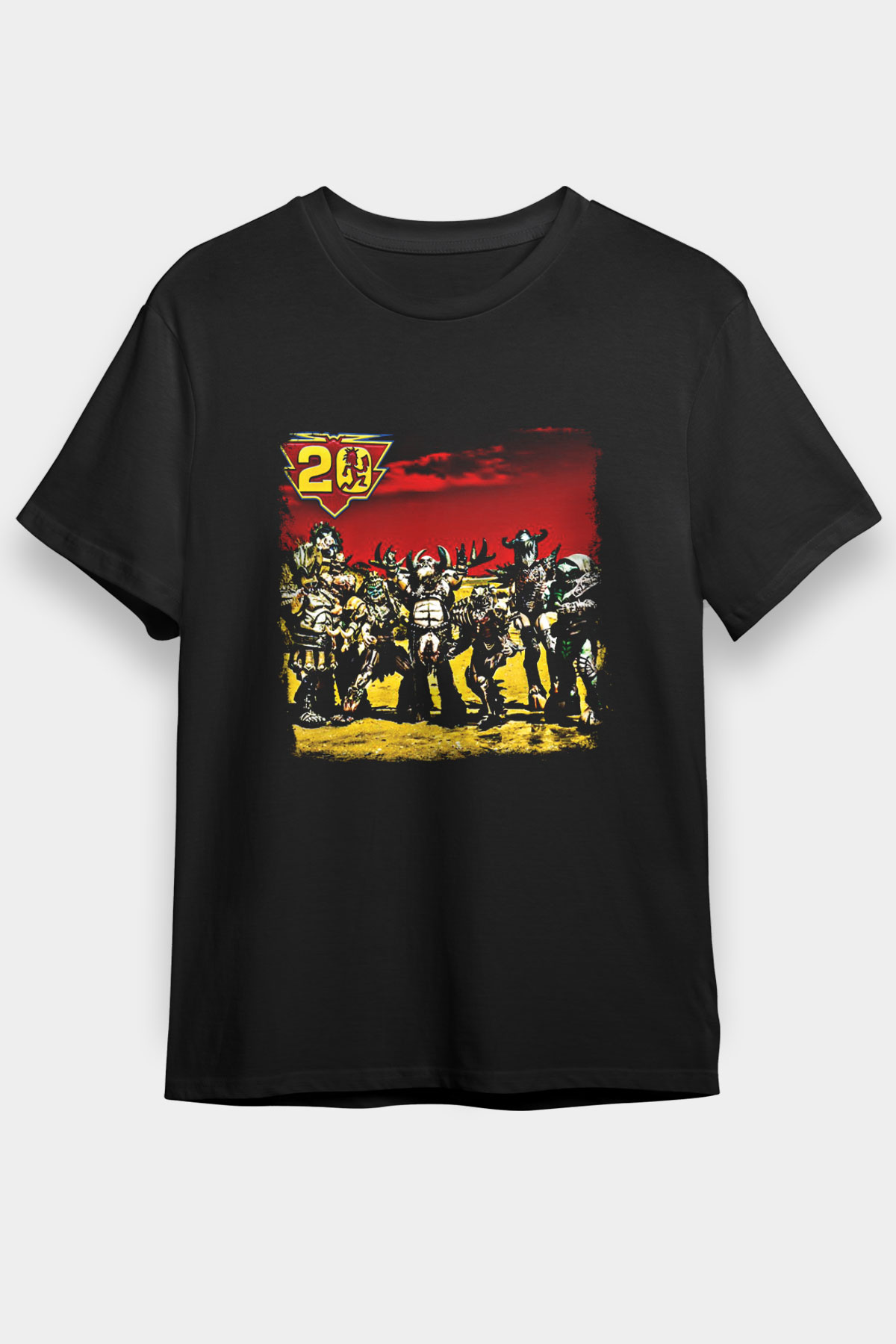 Gwar Baskılı Unisex Siyah Tişört