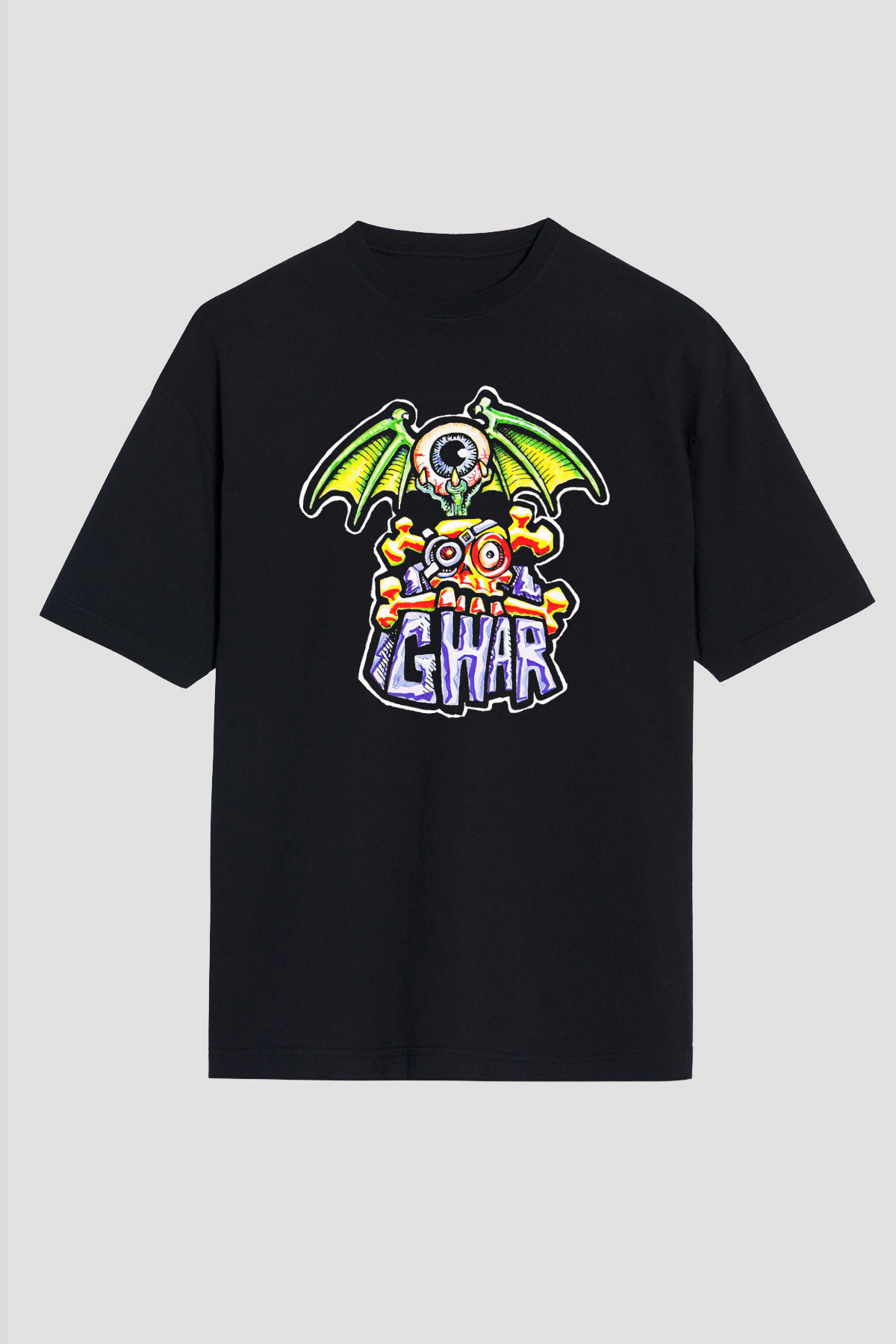 Gwar Siyah Unisex Oversize Tişört T-Shirt