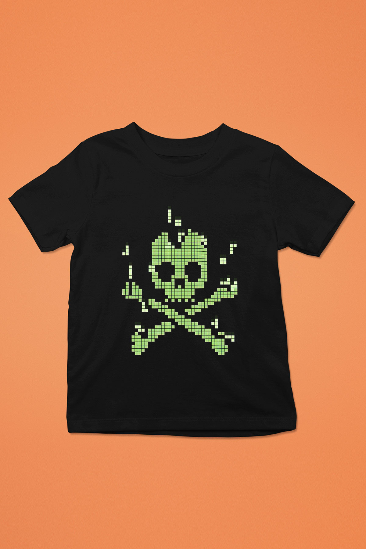 Hacker Baskılı Unisex Siyah Çocuk Tişört - Tshirt