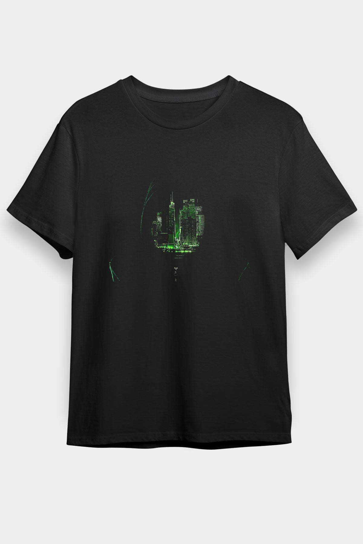 Hacker Baskılı Unisex Siyah Tişört - Tshirt