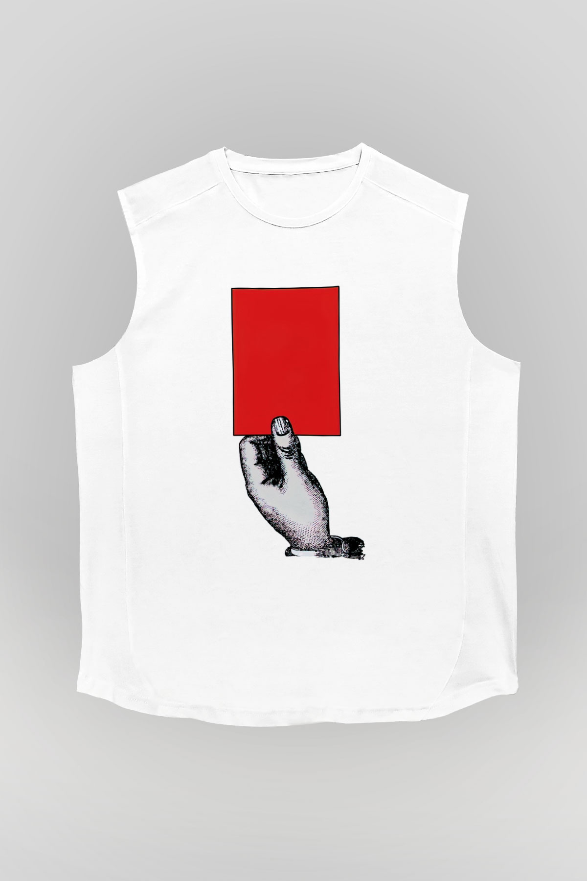 Hakem Beyaz Unisex Kolsuz Tişört