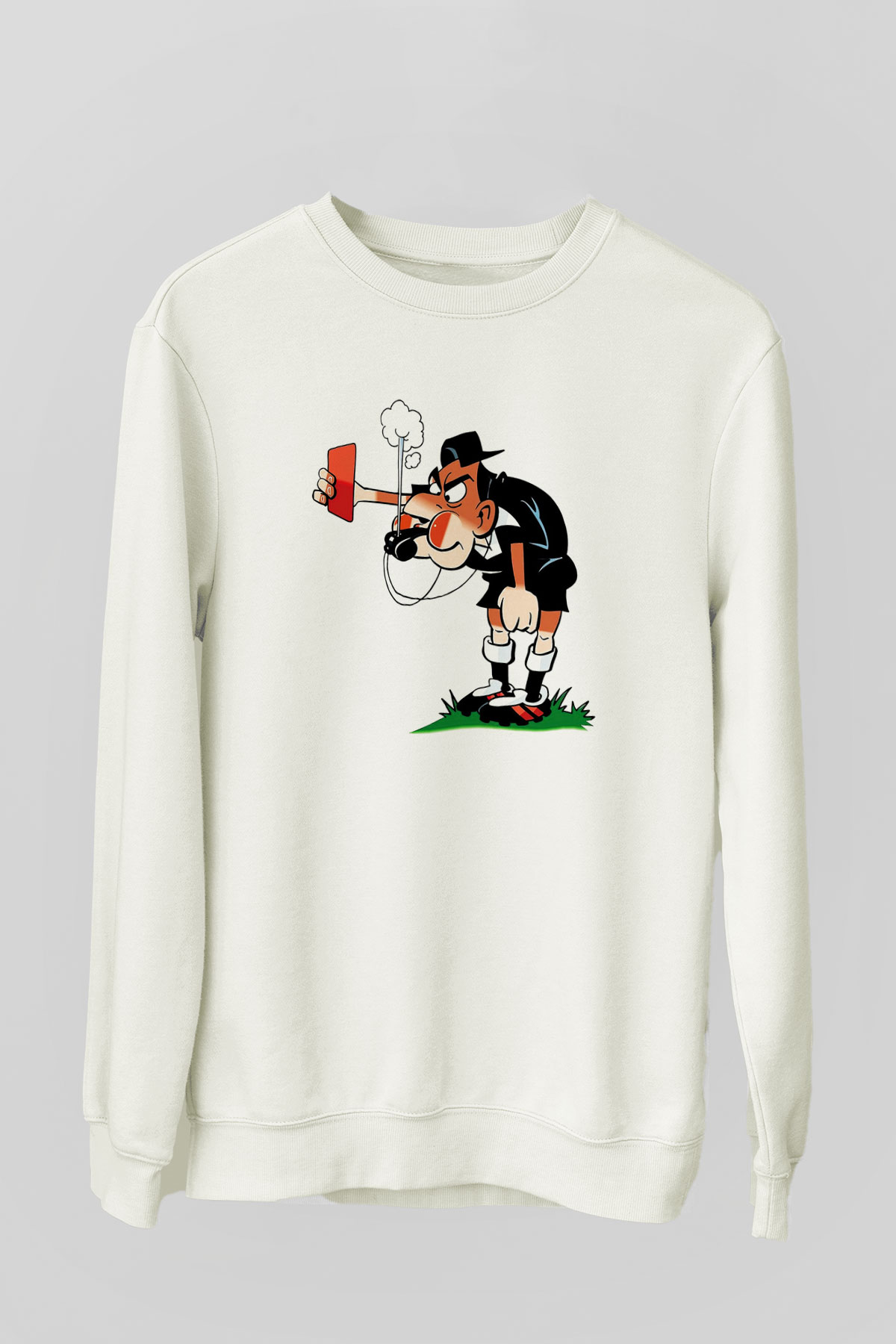 Hakem Beyaz Unisex Sweatshirt