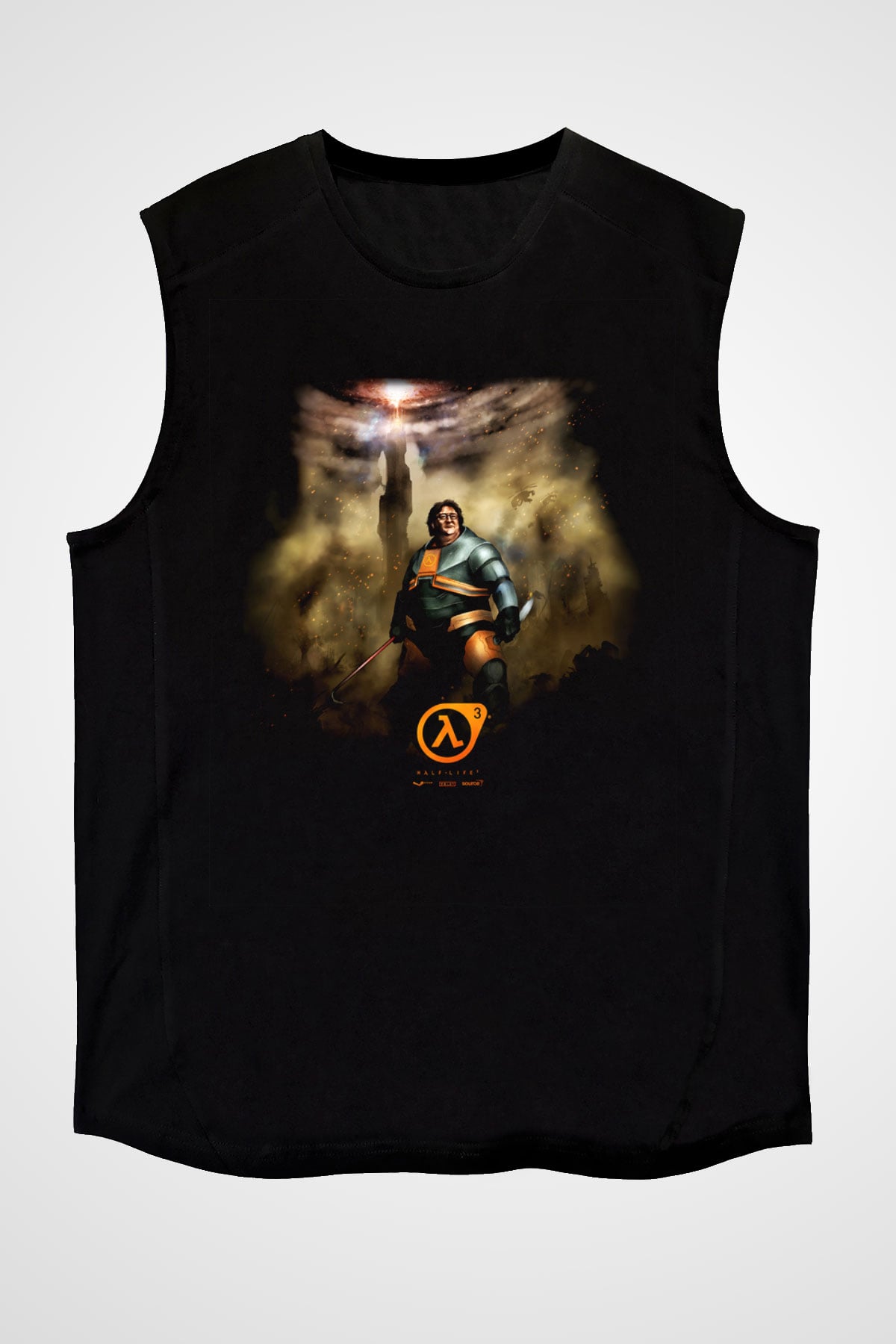 Half-Life Siyah Unisex Kolsuz Tişört