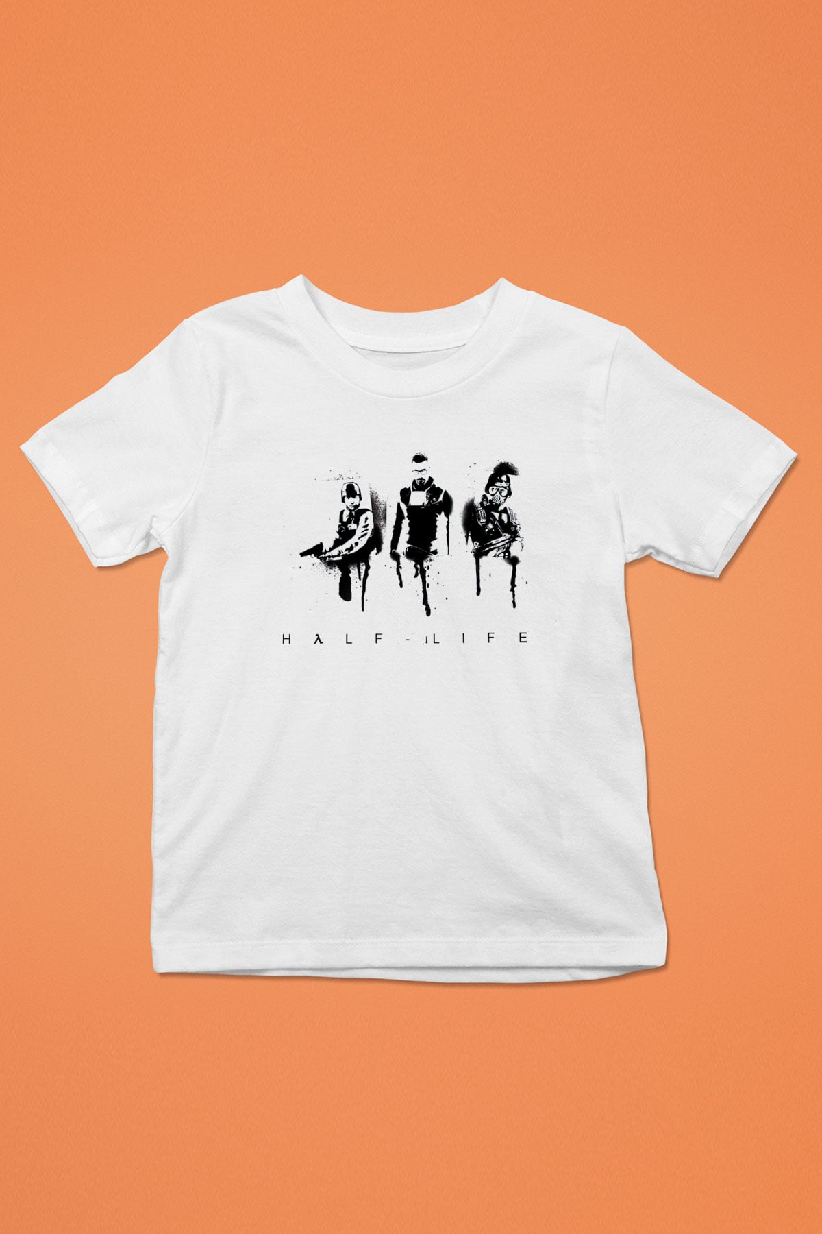 HalfLife Baskılı Beyaz Unisex Çocuk Tişört