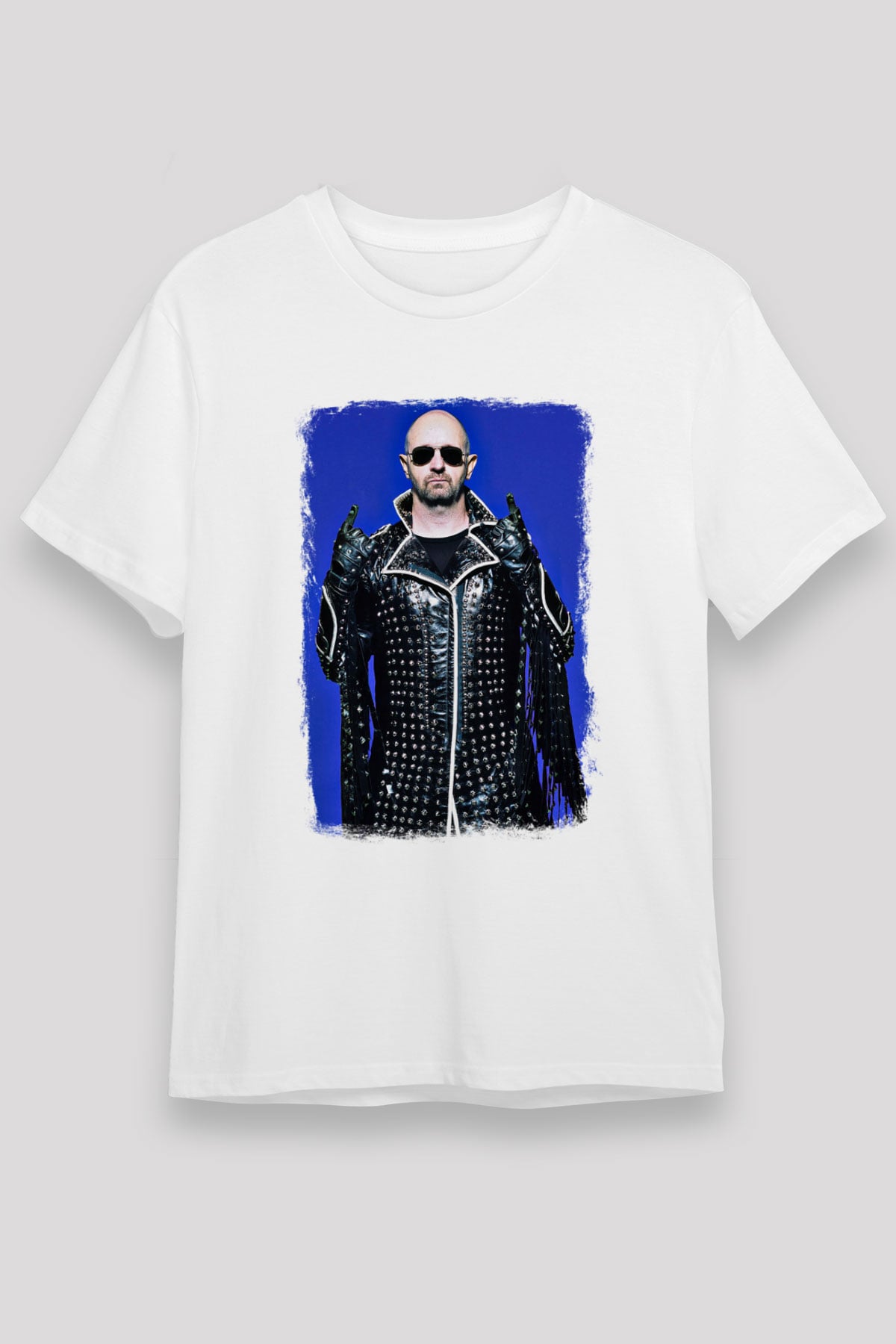 Halford Baskılı Unisex Beyaz Tişört