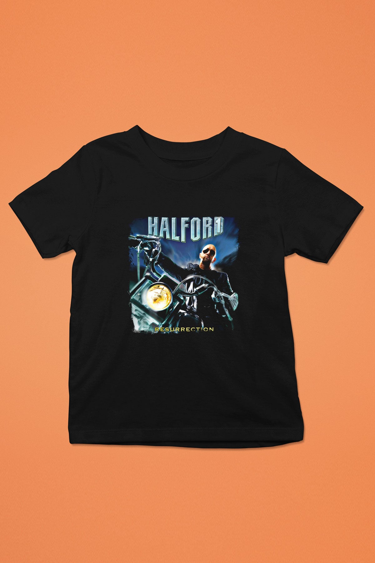 Halford Baskılı Unisex Siyah Çocuk Tişört