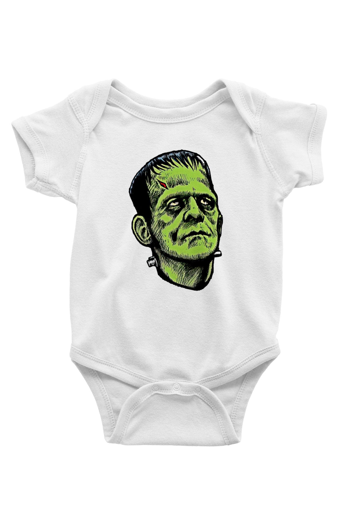 Halloween Baskılı Beyaz Unisex Bebek Body - Zıbın
