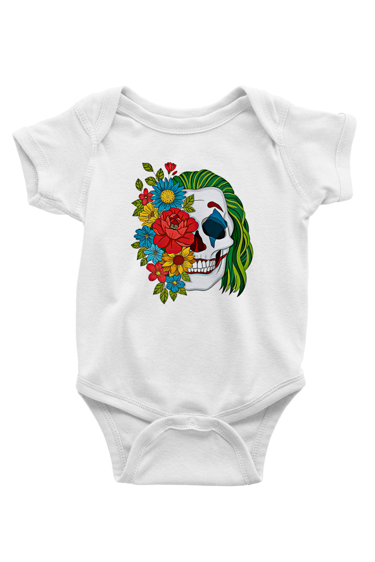 Halloween Baskılı Beyaz Unisex Bebek Body - Zıbın