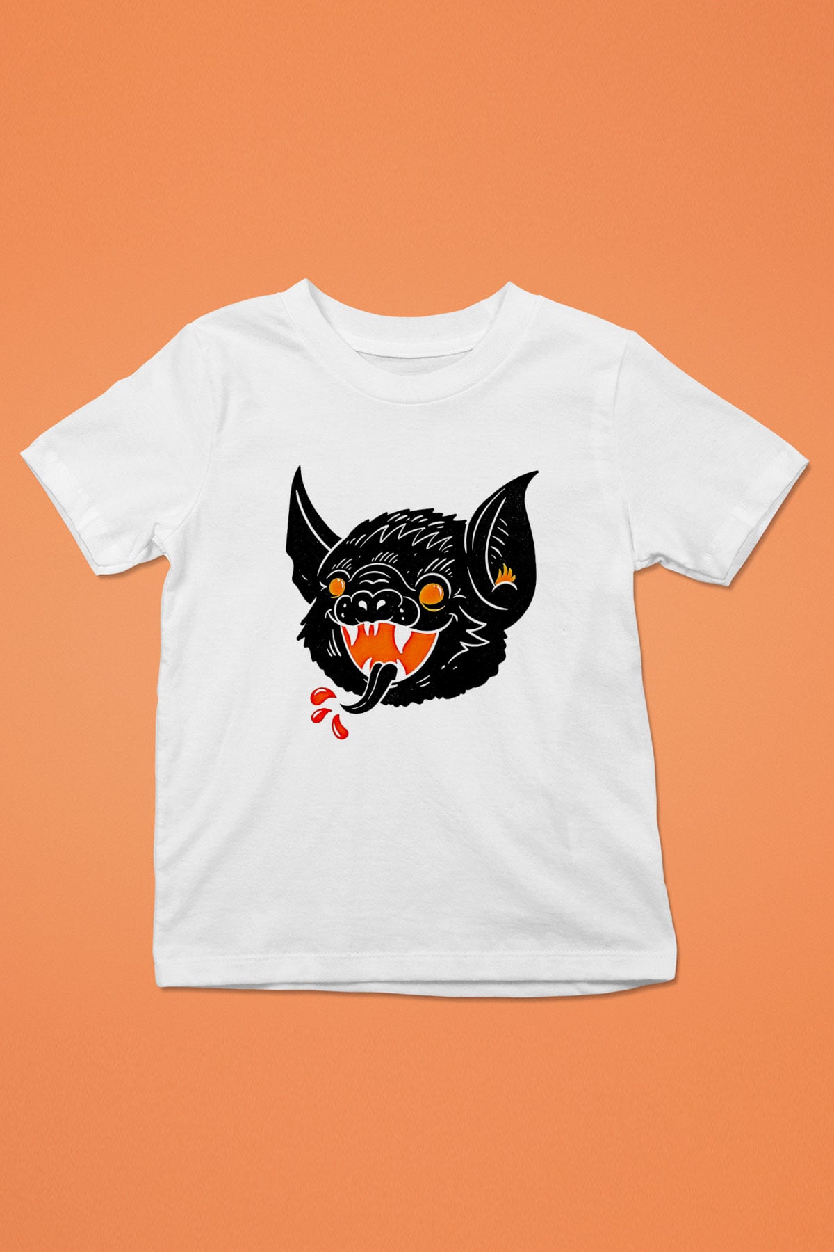 Halloween Baskılı Beyaz Unisex Beyaz Çocuk Tişört - Tshirt
