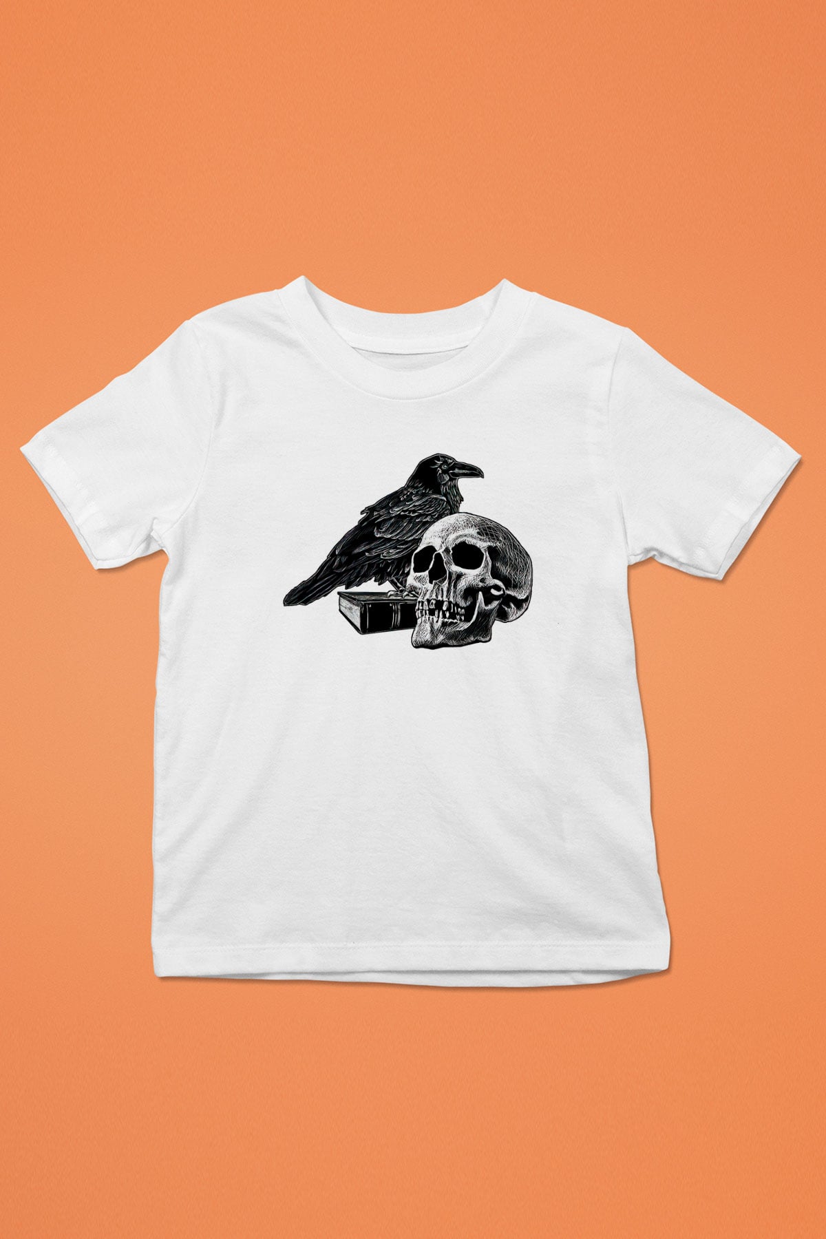 Halloween Baskılı Beyaz Unisex Beyaz Çocuk Tişört - Tshirt
