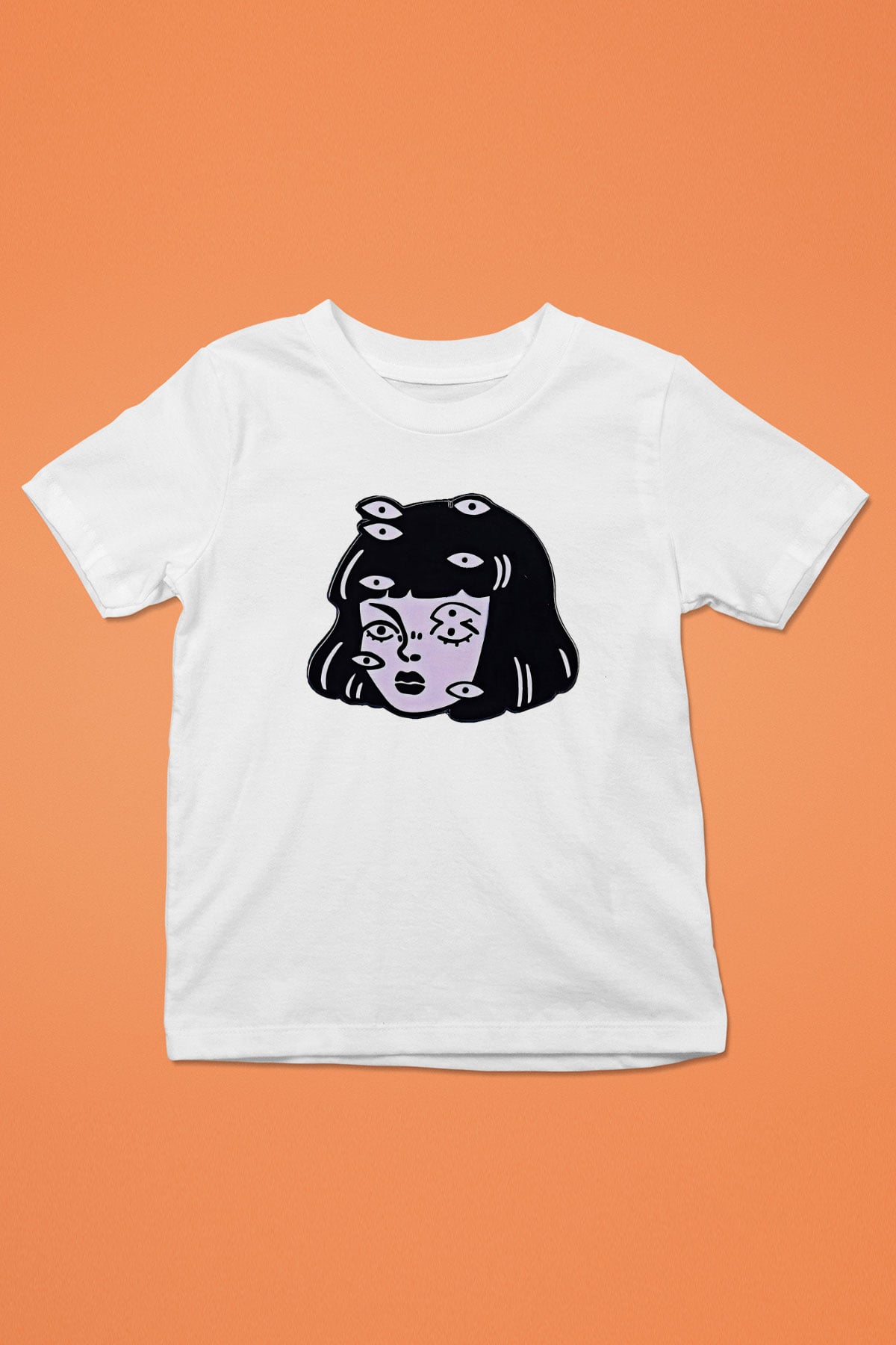 Halloween Baskılı Beyaz Unisex Beyaz Çocuk Tişört - Tshirt