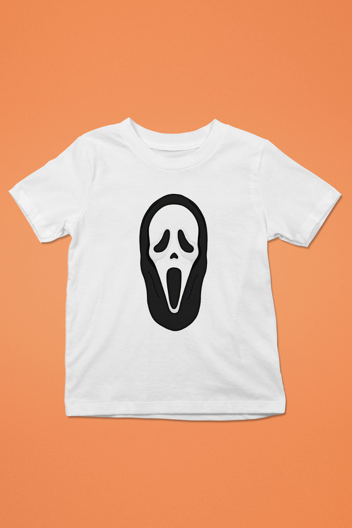 Halloween Baskılı Beyaz Unisex Beyaz Çocuk Tişört - Tshirt