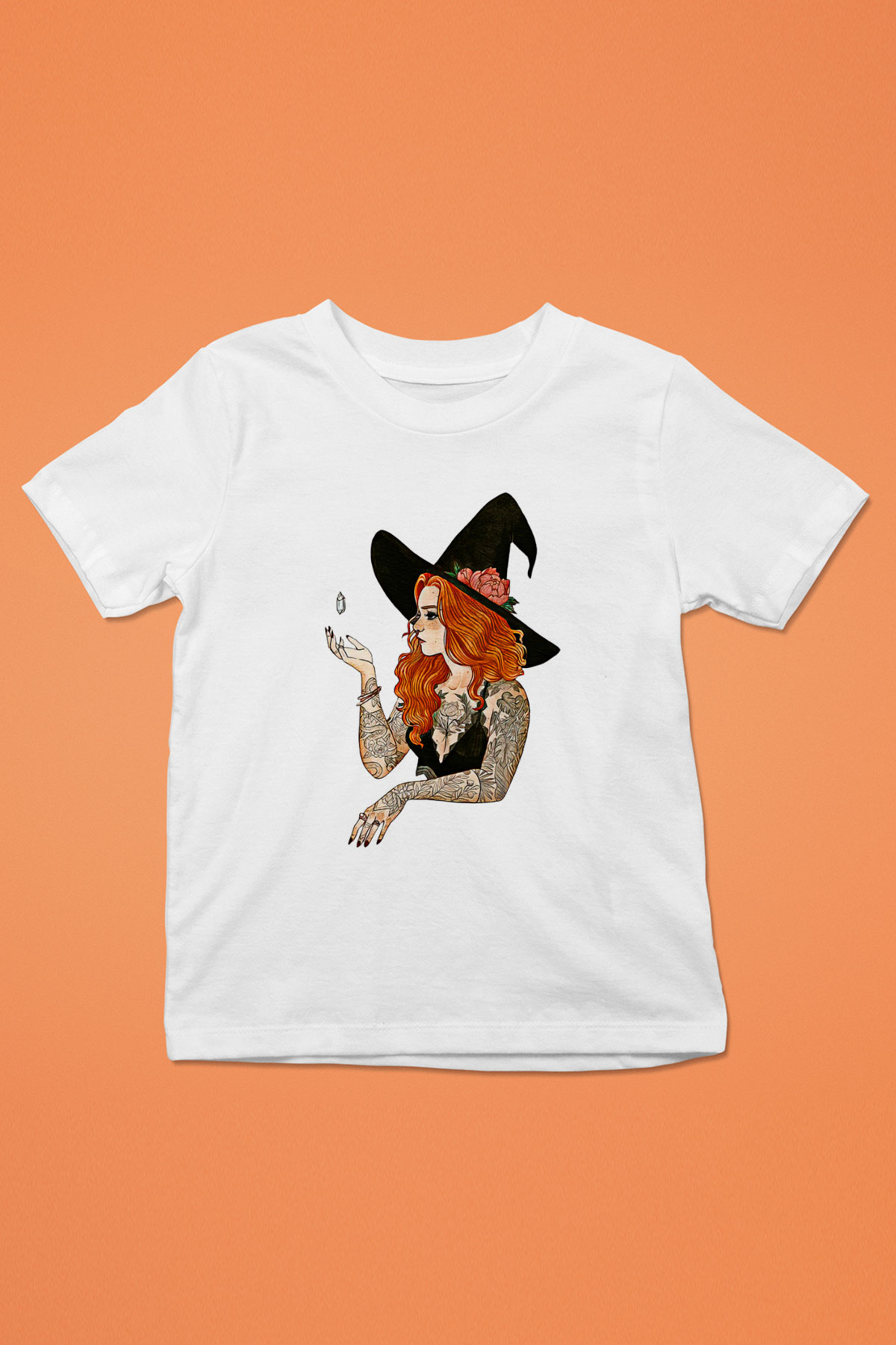 Halloween Baskılı Beyaz Unisex Beyaz Çocuk Tişört - Tshirt