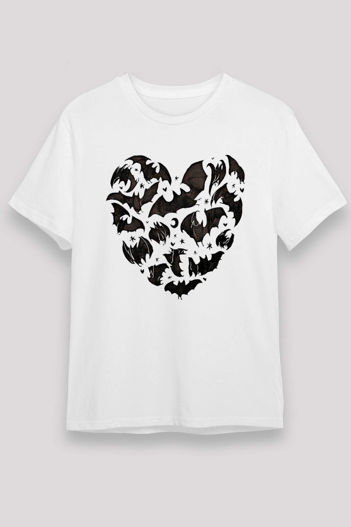 Halloween Baskılı Unisex Beyaz Tişört - Tshirt