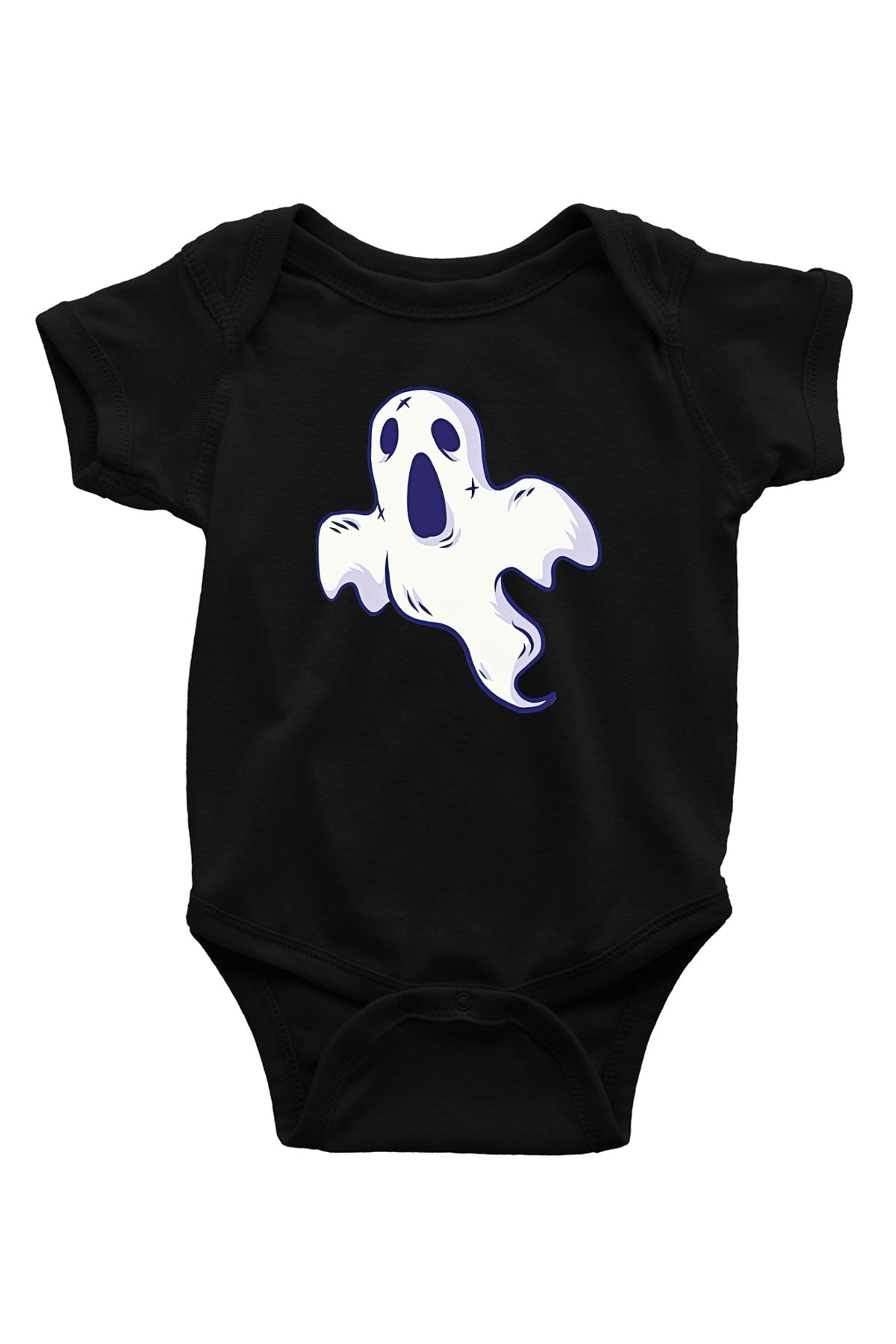 Halloween Baskılı Unisex Siyah Bebek Body - Zıbın