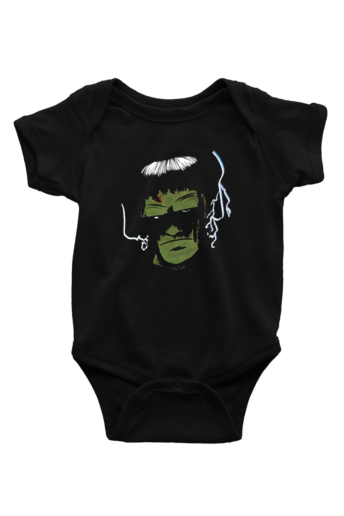 Halloween Baskılı Unisex Siyah Bebek Body - Zıbın