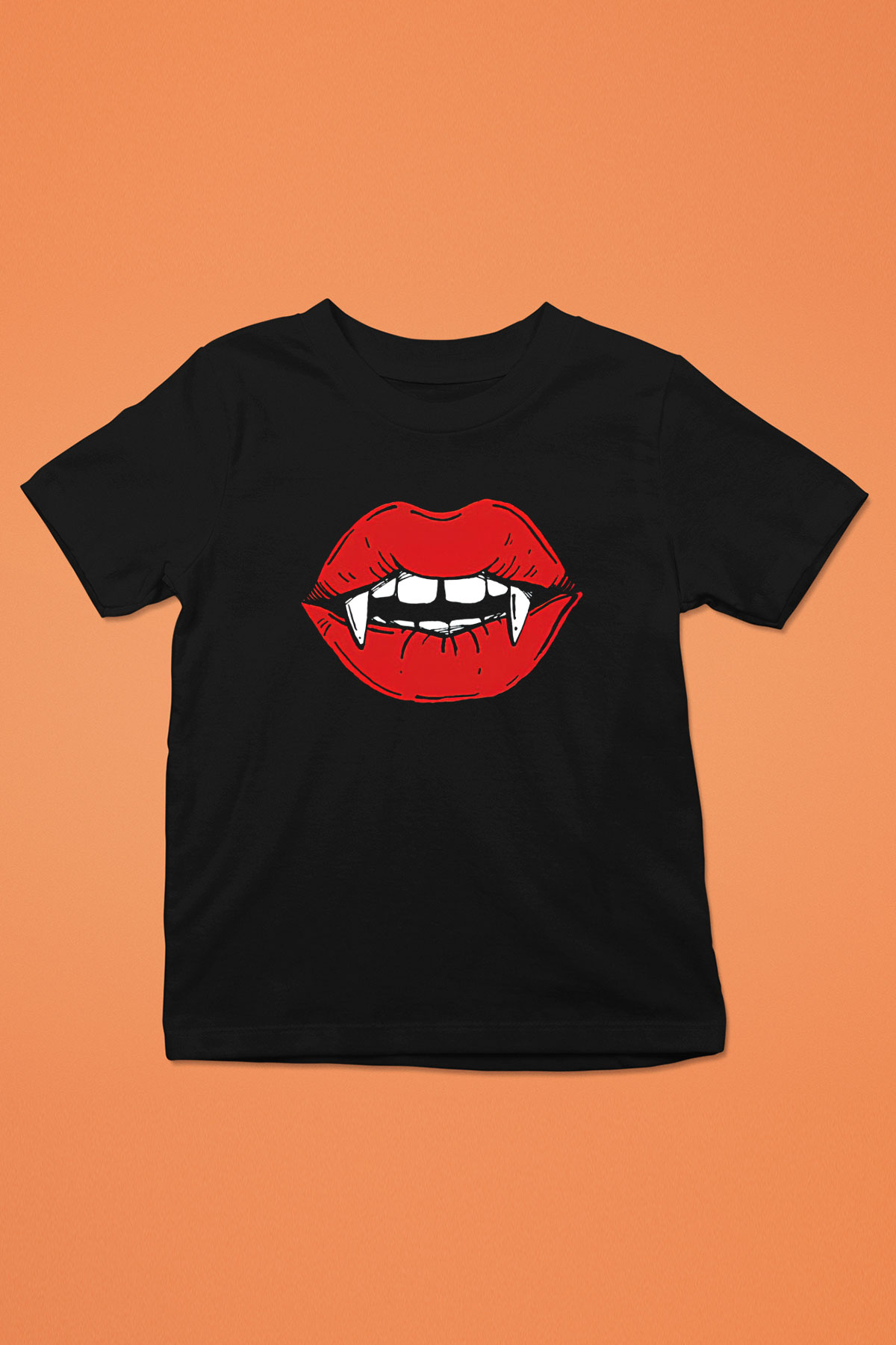 Halloween Baskılı Unisex Siyah Çocuk Tişört - Tshirt