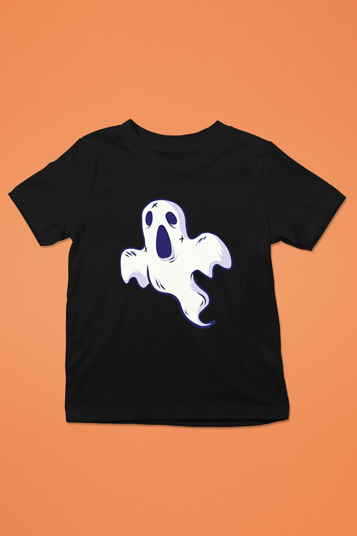 Halloween Baskılı Unisex Siyah Çocuk Tişört - Tshirt
