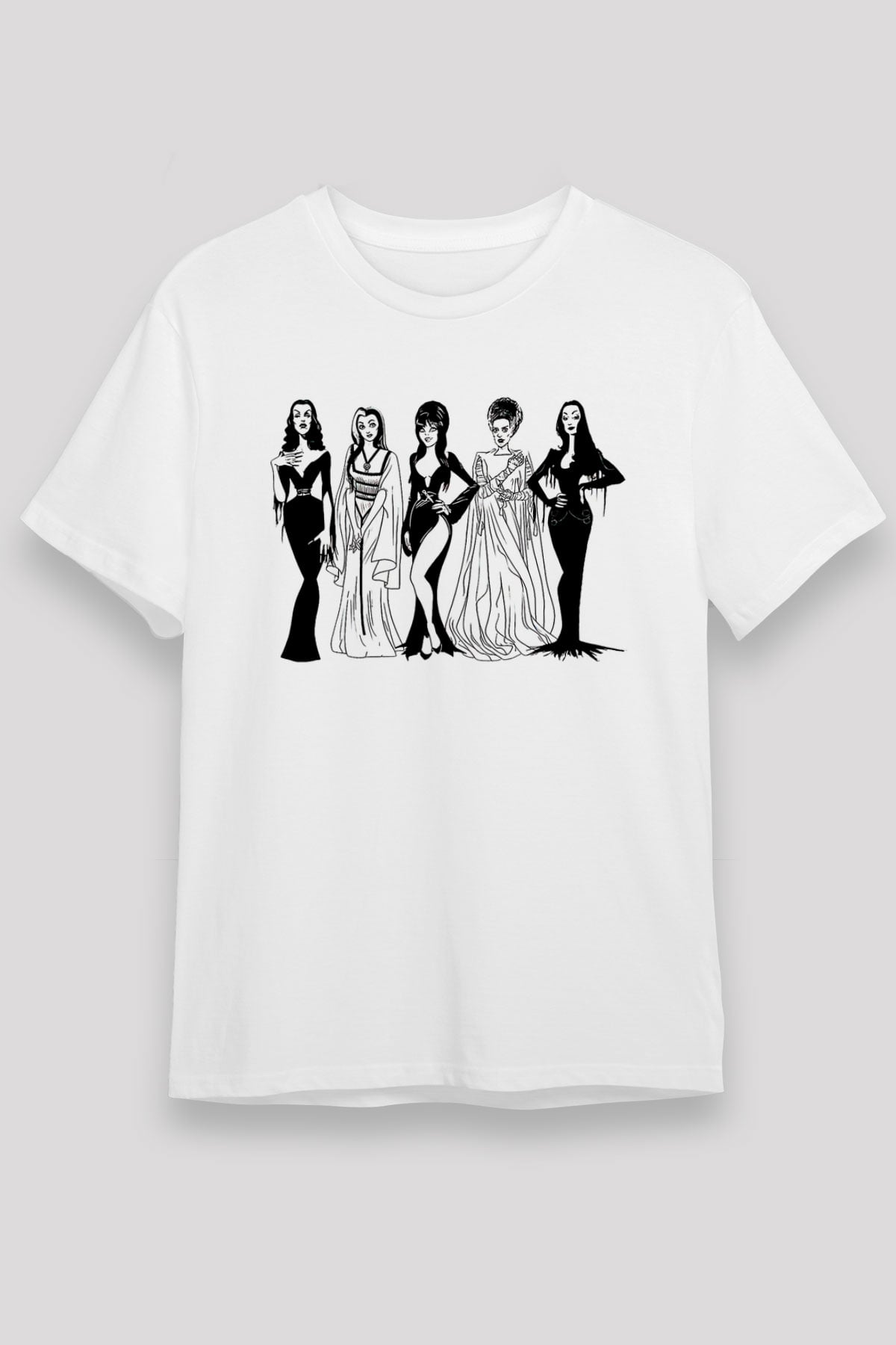 Halloween Unisex Baskılı Beyaz Tişört - Tshirt