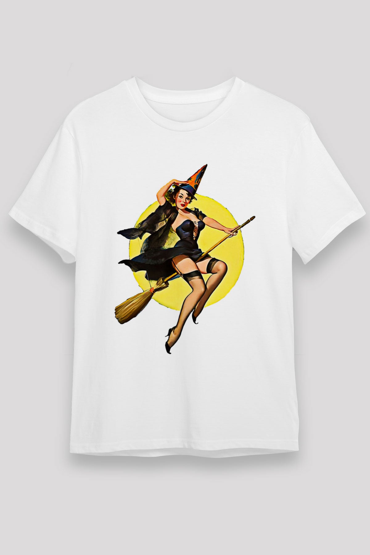 Halloween Unisex Baskılı Beyaz Tişört - Tshirt