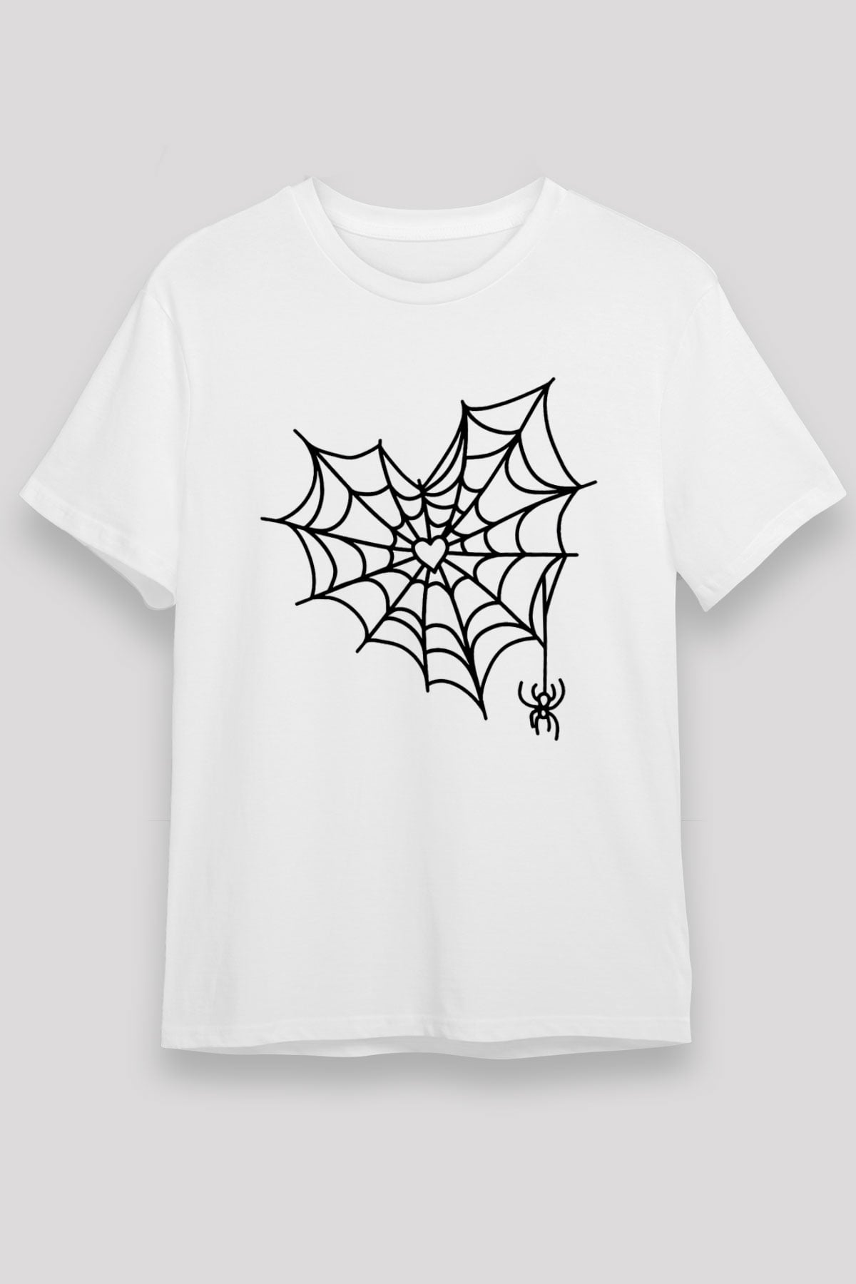Halloween Unisex Baskılı Beyaz Tişört - Tshirt