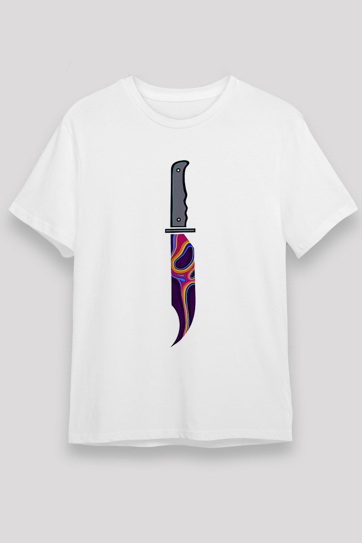 Halloween Unisex Baskılı Beyaz Tişört - Tshirt