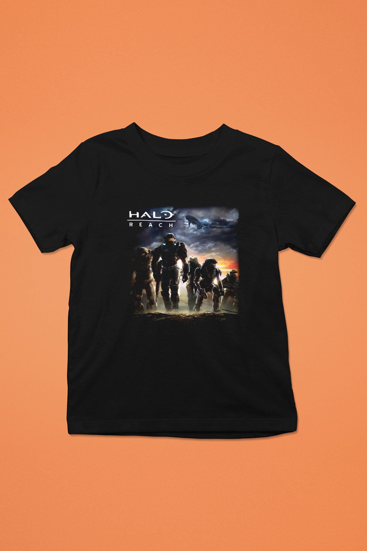 Halo Wars Baskılı Siyah Unisex Çocuk Tişört
