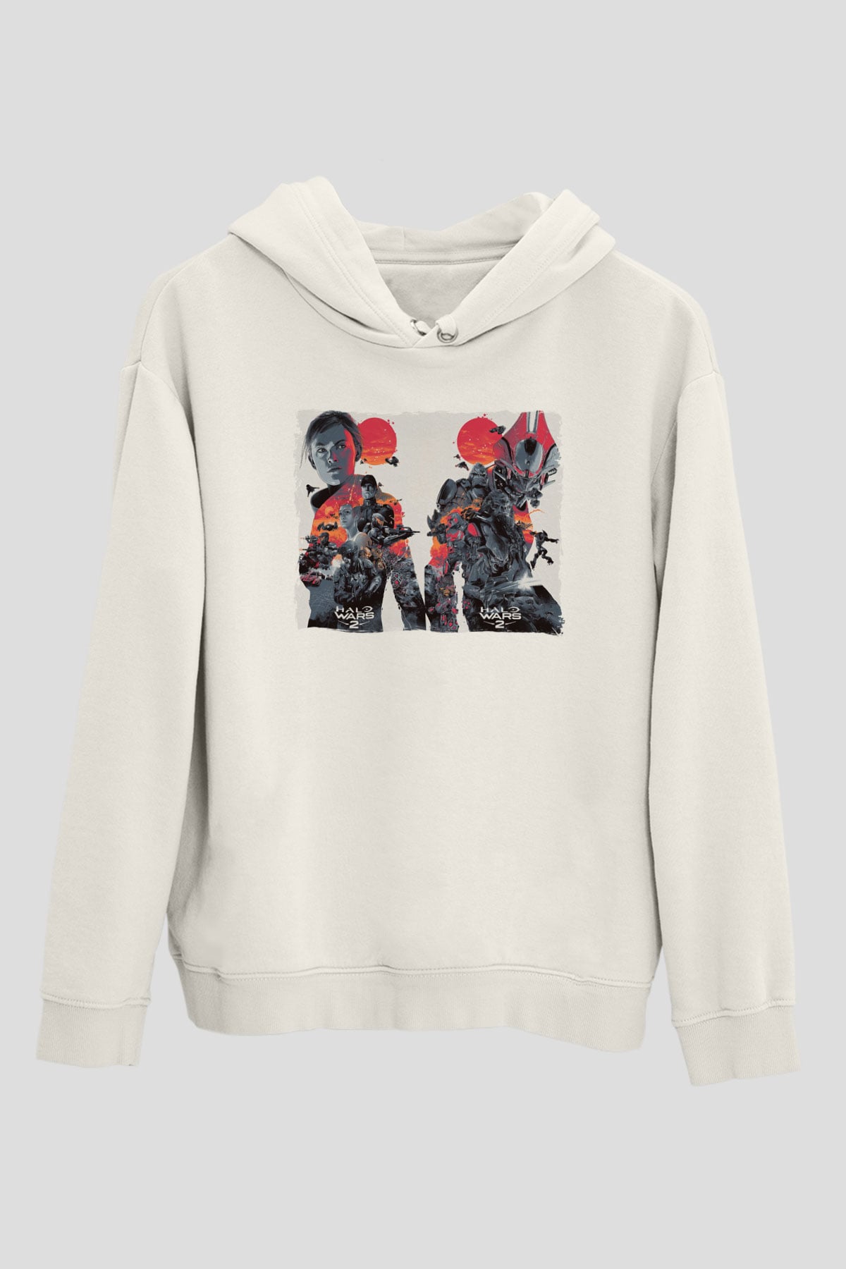Halo Wars Beyaz Unisex Hoodie