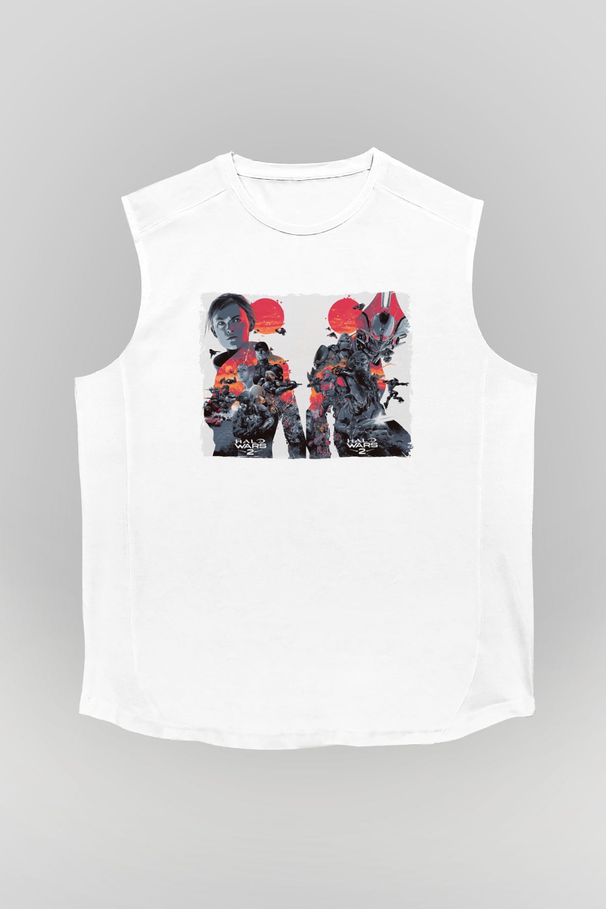 Halo Wars Beyaz Unisex Kolsuz Tişört