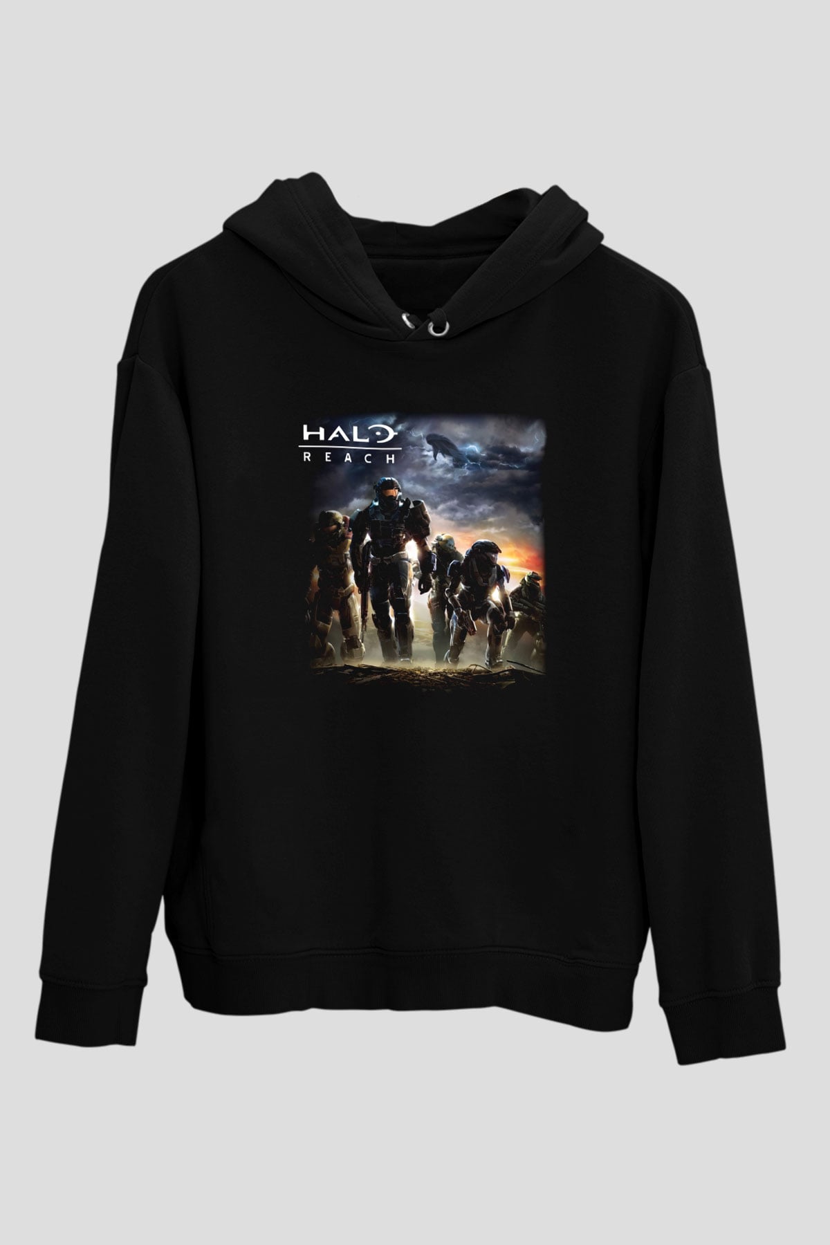 Halo Wars Siyah Unisex Hoodie