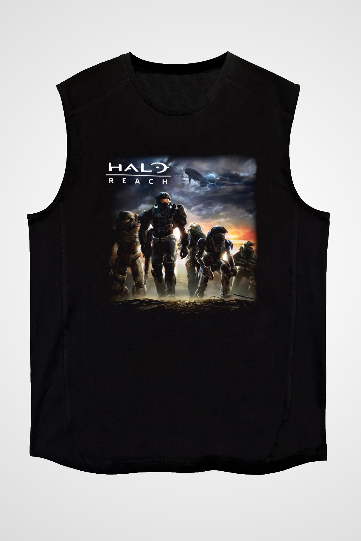 Halo Wars Siyah Unisex Kolsuz Tişört