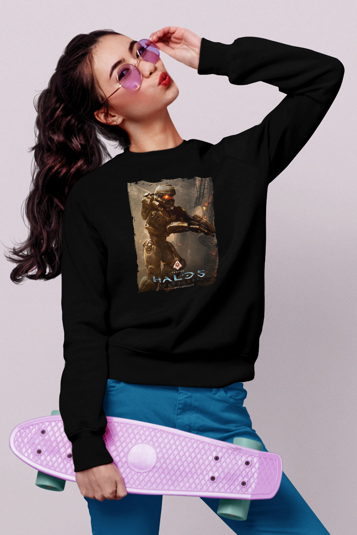 Halo Wars Siyah Unisex Sweatshirt